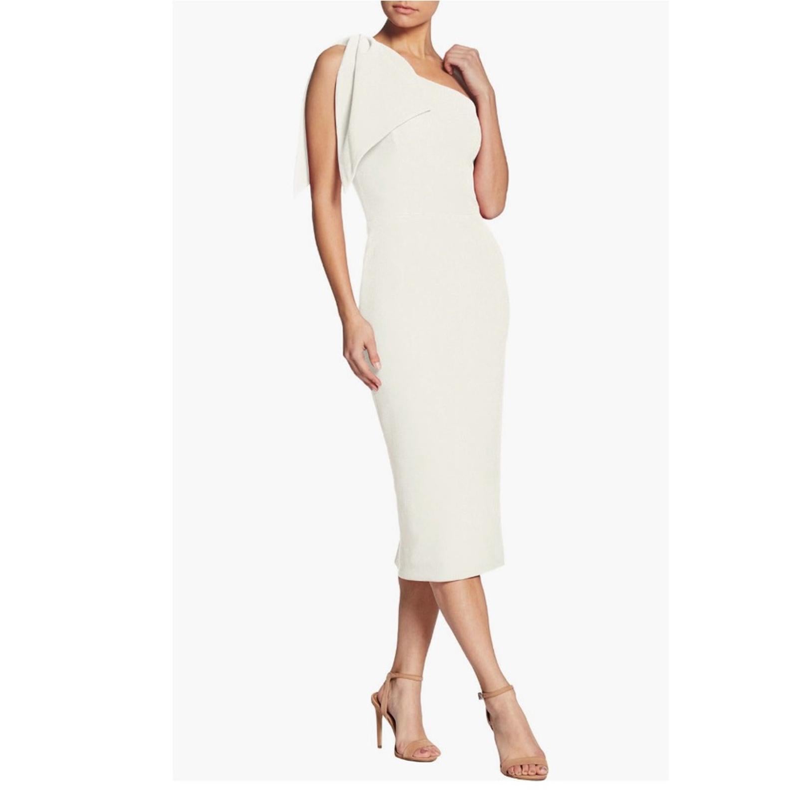Dress the Population Tiffany One Shoulder Dress in White, Size XXL New w/Tag