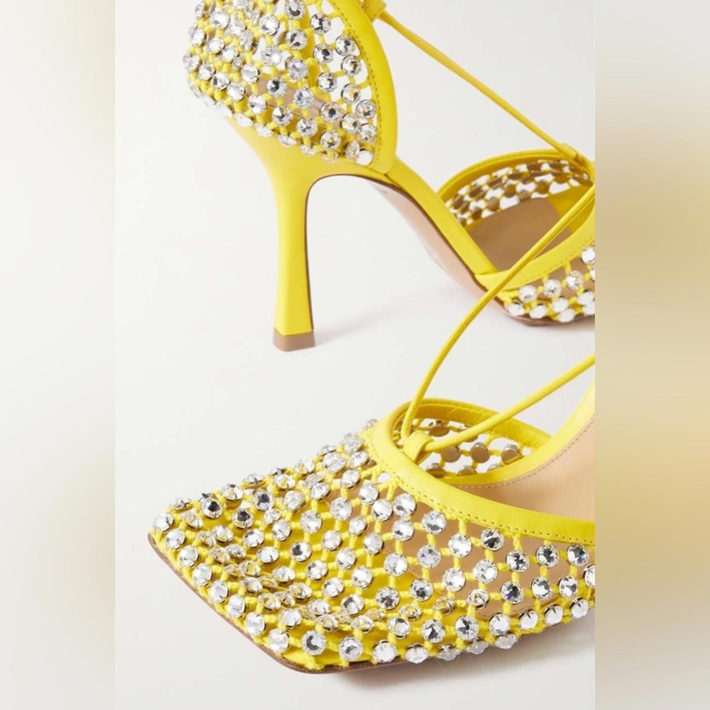 Bottega Veneta Stretch Swarovski Crystals Embellished Pumps, Size 36.5 NEW