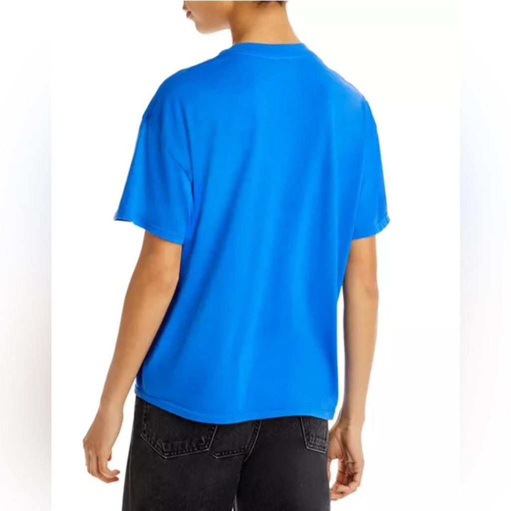 Bloomie's Unisex Rainbow Logo Tee in Lapis/Blue, Size L NEW w/Tag