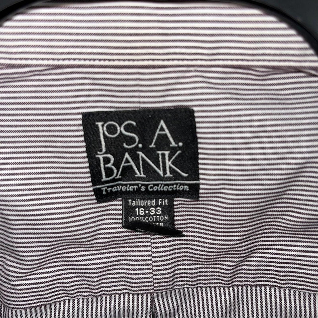 JoS A Bank Tailored Fit Button Down Shirt Size 16 (33) EXCELLENT!