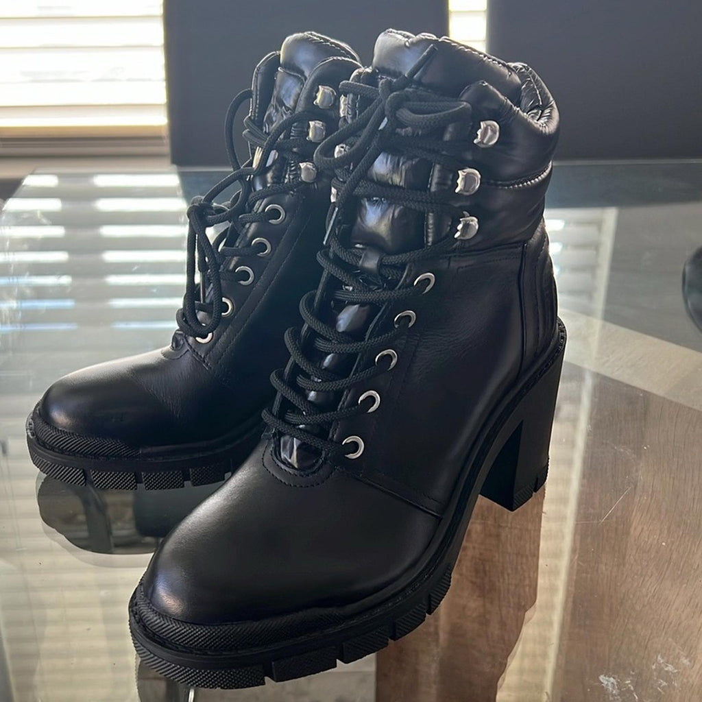 Marc Fisher LTD Velima Mixed Media Bootie, Black Size 6.5 NEW
