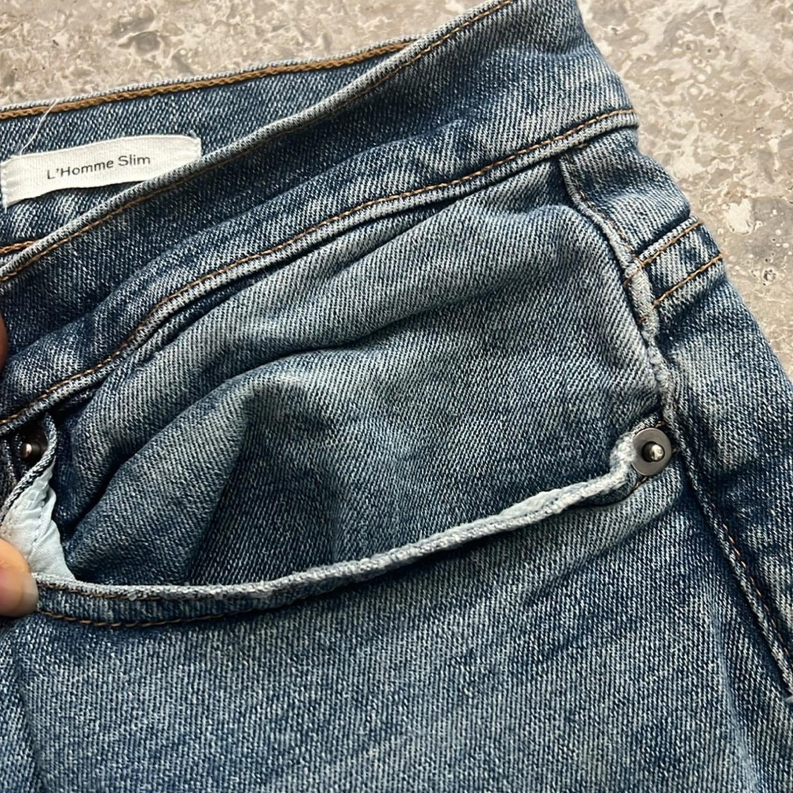 FRAME L’Homme Slim Denim Jeans, Blue Size 33 Retail $208