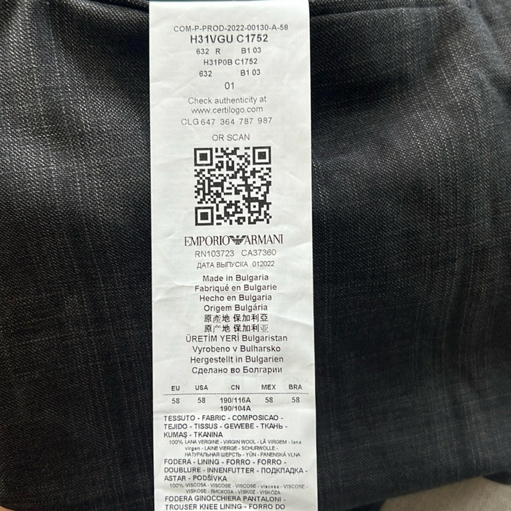 NEW Emporio Armani Dress Pants, Size IT58 / US 42 EXCELLENT!