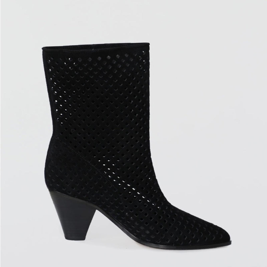 PAIGE Layla Leather Booties in Black, Size 6 New w/o Box Retail $398