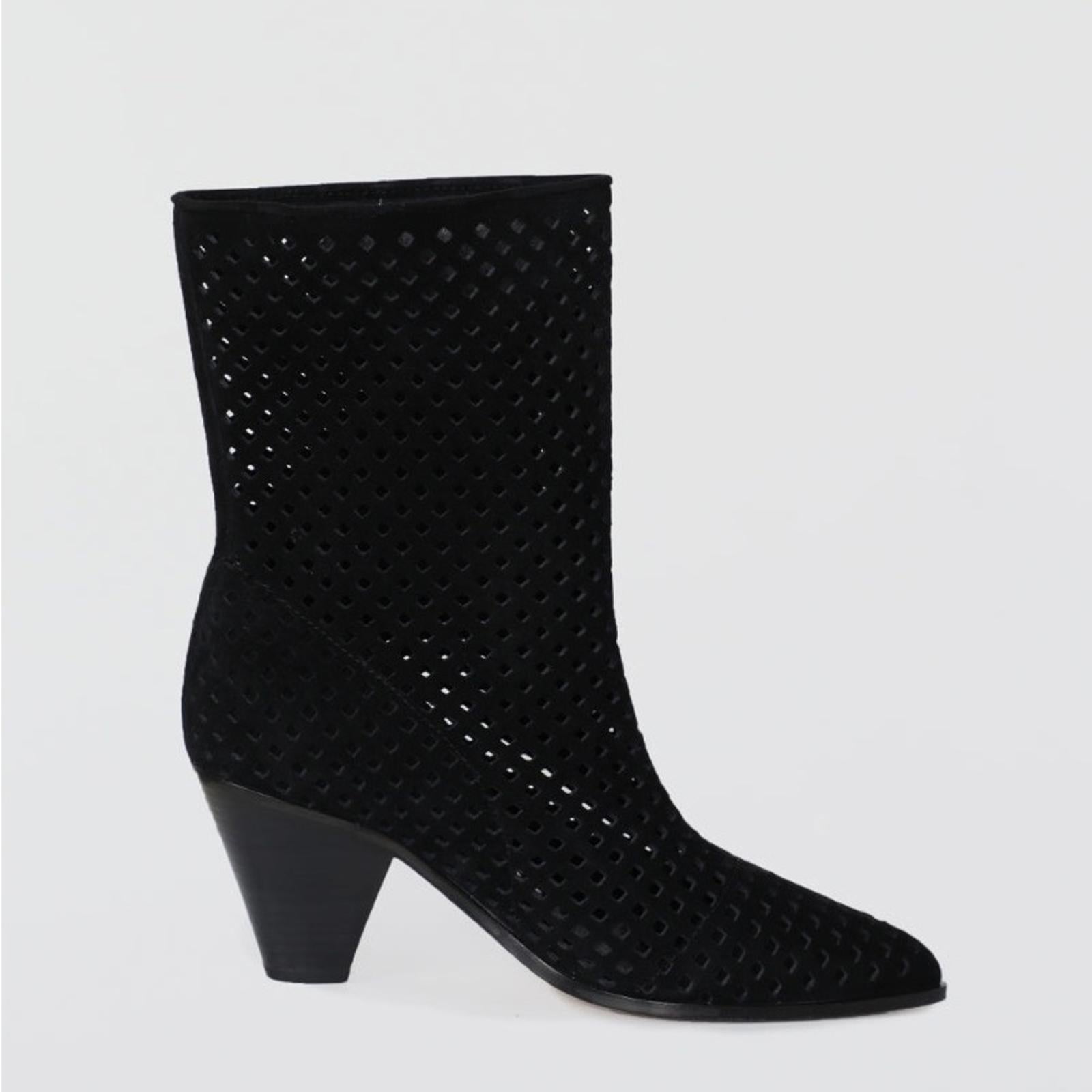 PAIGE Layla Leather Booties in Black, Size 6 New w/o Box Retail $398