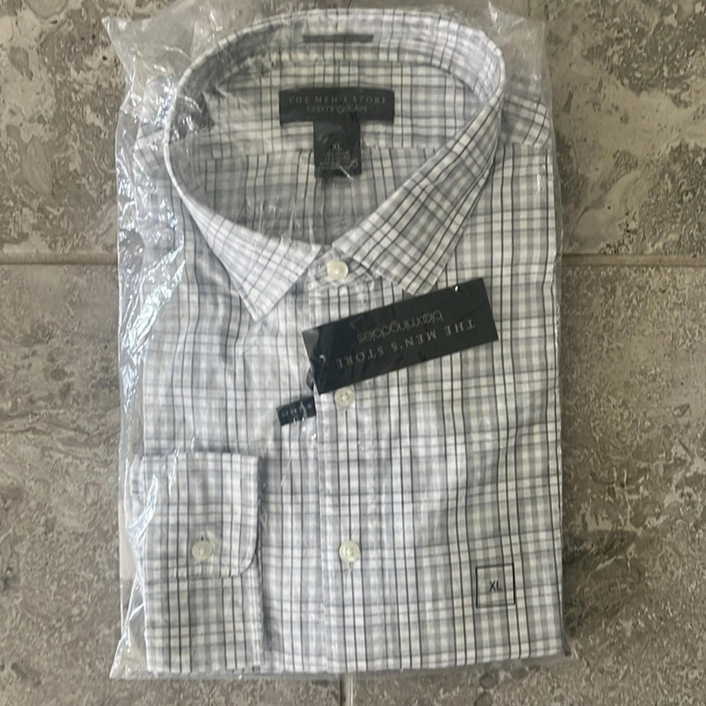 The Men's Store at Bloomingdale's Bi-Color Plaid Classic Fit Shirt, NWT, Size XL
