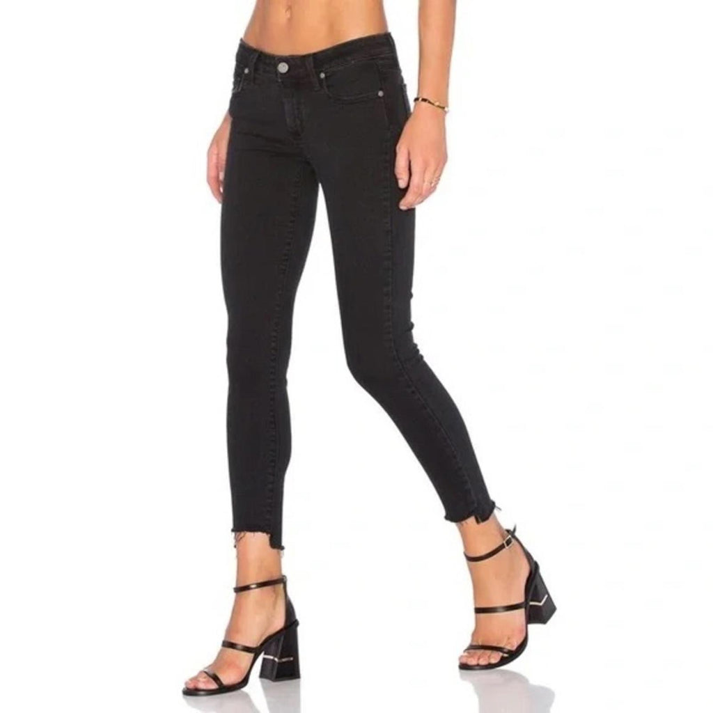 Paige Anthropologie Verdugo Super Distressed Ankle Jeans Black, Revolve NWT $239