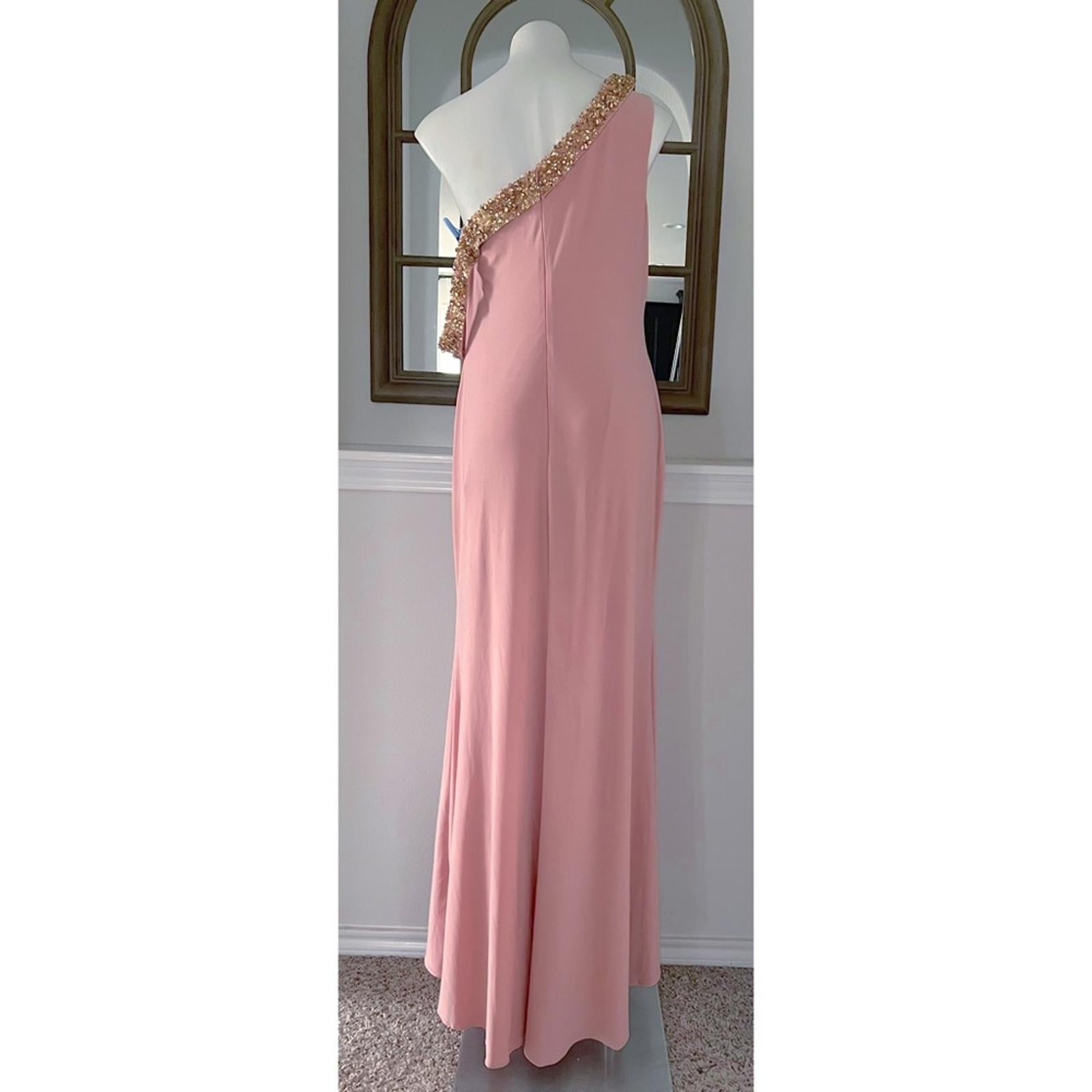 Mac Duggal Beaded Drop Shoulder Jersey Gown, Size 12 New with Tag