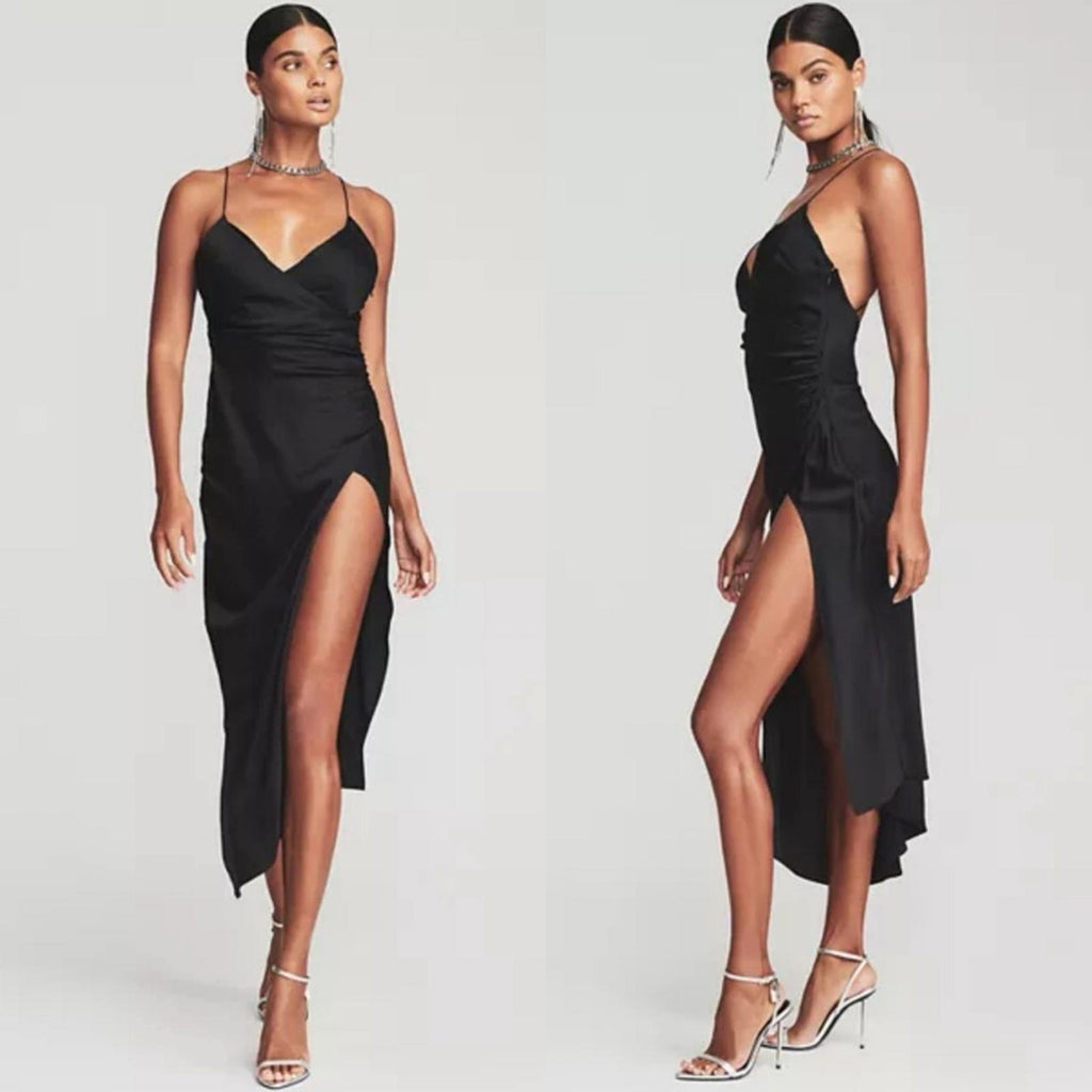 SER.O.YA Emma Sleeveless Silk Stretch Dress in Black, NWT, Size M