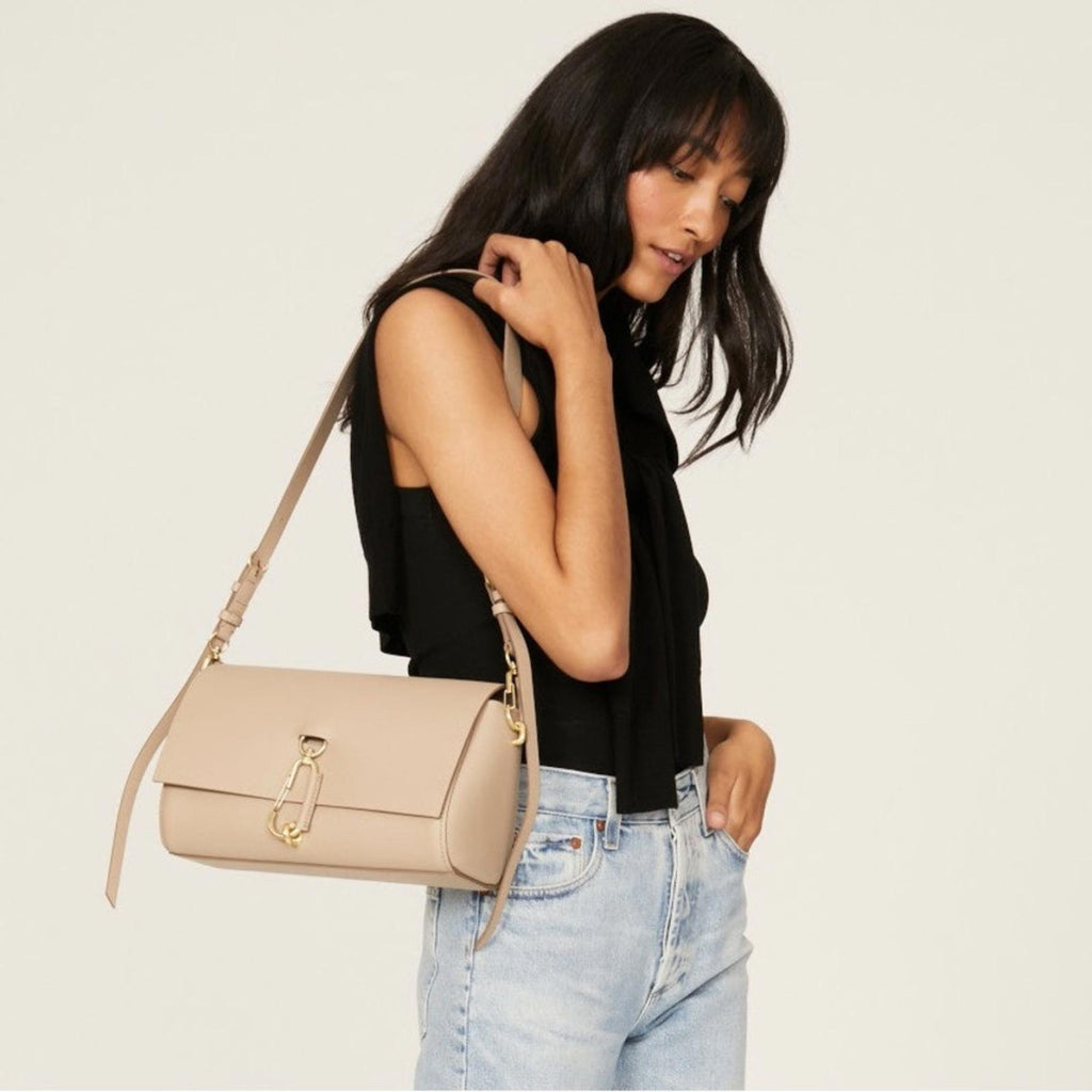 NWT Zac Posen Handbags Tan Belay Baguette Bag, Irish Cream New w/Tag Retail $395