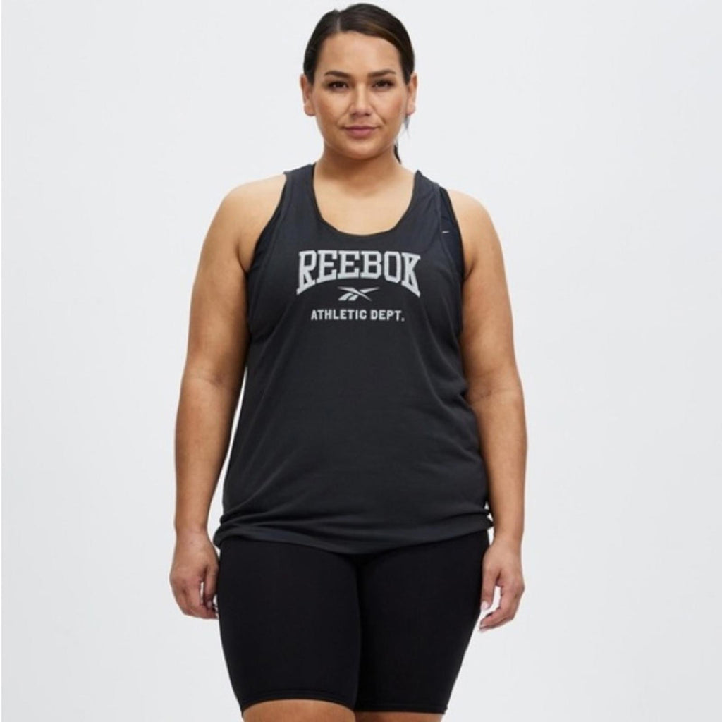 Reebok Performance Plus Workout Ready Supremium Tank Top Size 1X Night Black NWT