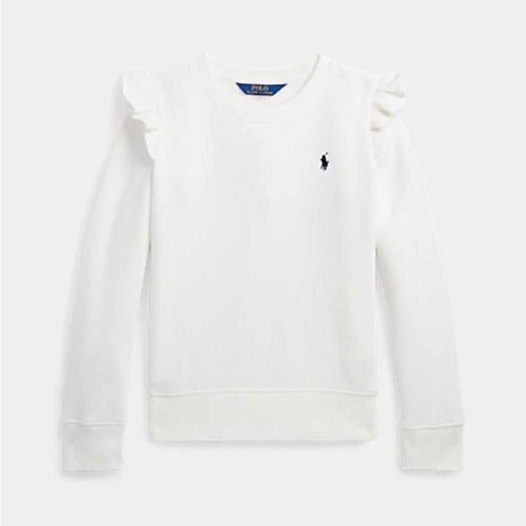 Polo Ralph Lauren Long Sleeve Ruffled Fleece Sweatshirt, Big Girls XL (16) NWT