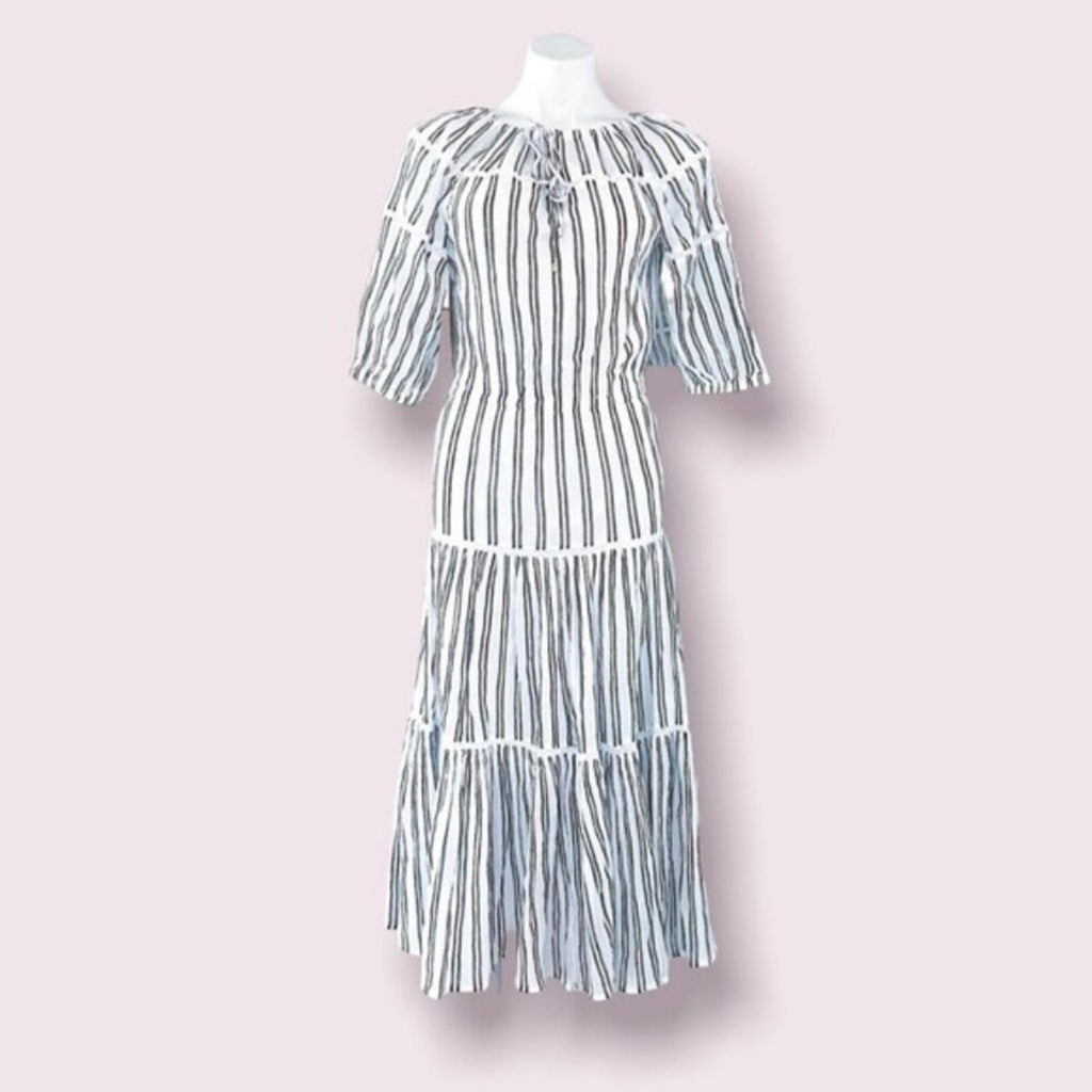 Lauren Ralph Lauren Peasant Maxi Dress in Winter Cream Size 2 New w/Tag