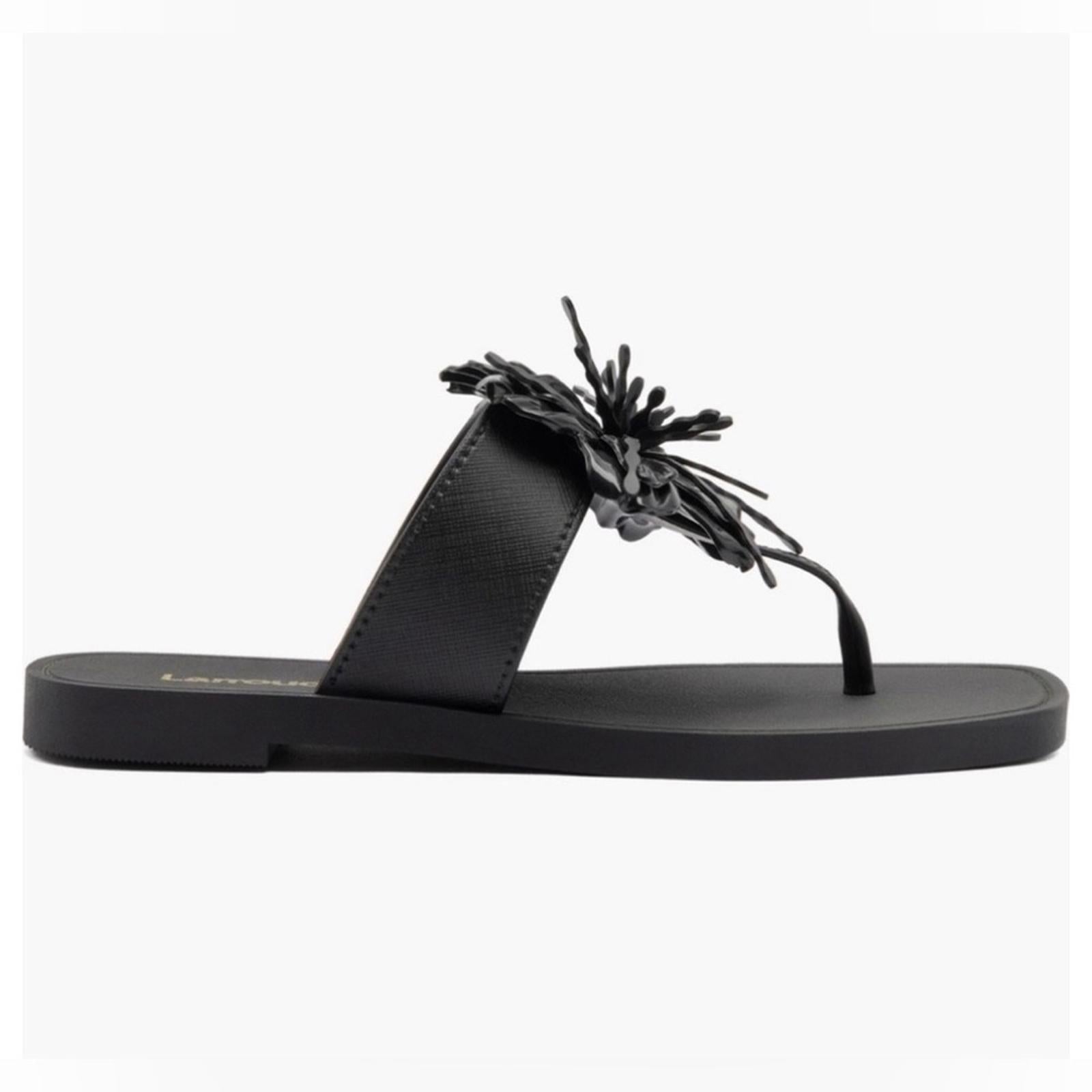 Larroude Hibiscus Sandals in Black, Size 10/11 NEW w/o Box