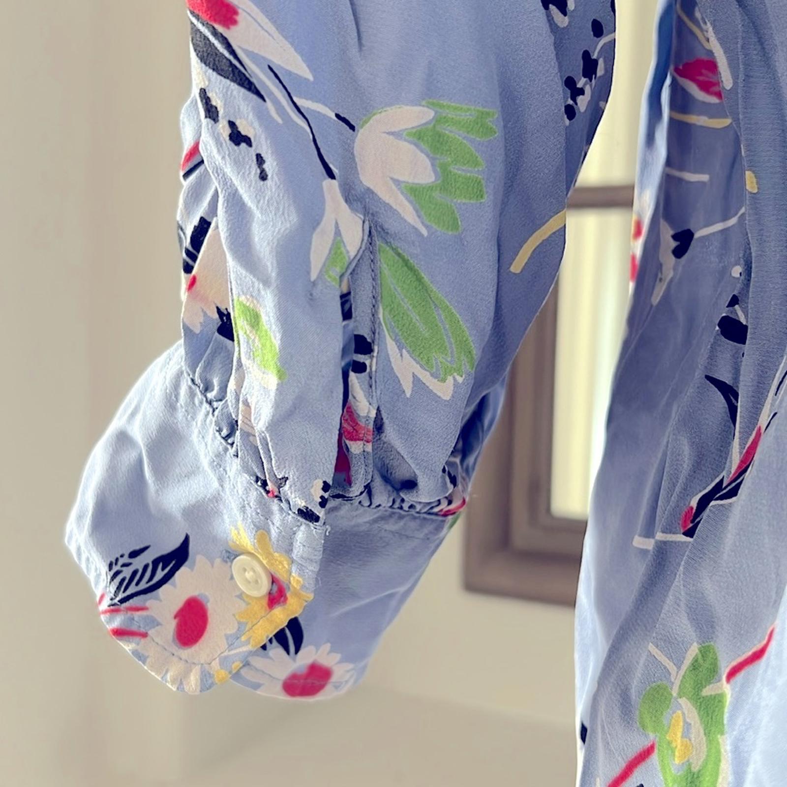 Polo Ralph Lauren Floral Neck Tie Blouse Size XS EXCELLENT!