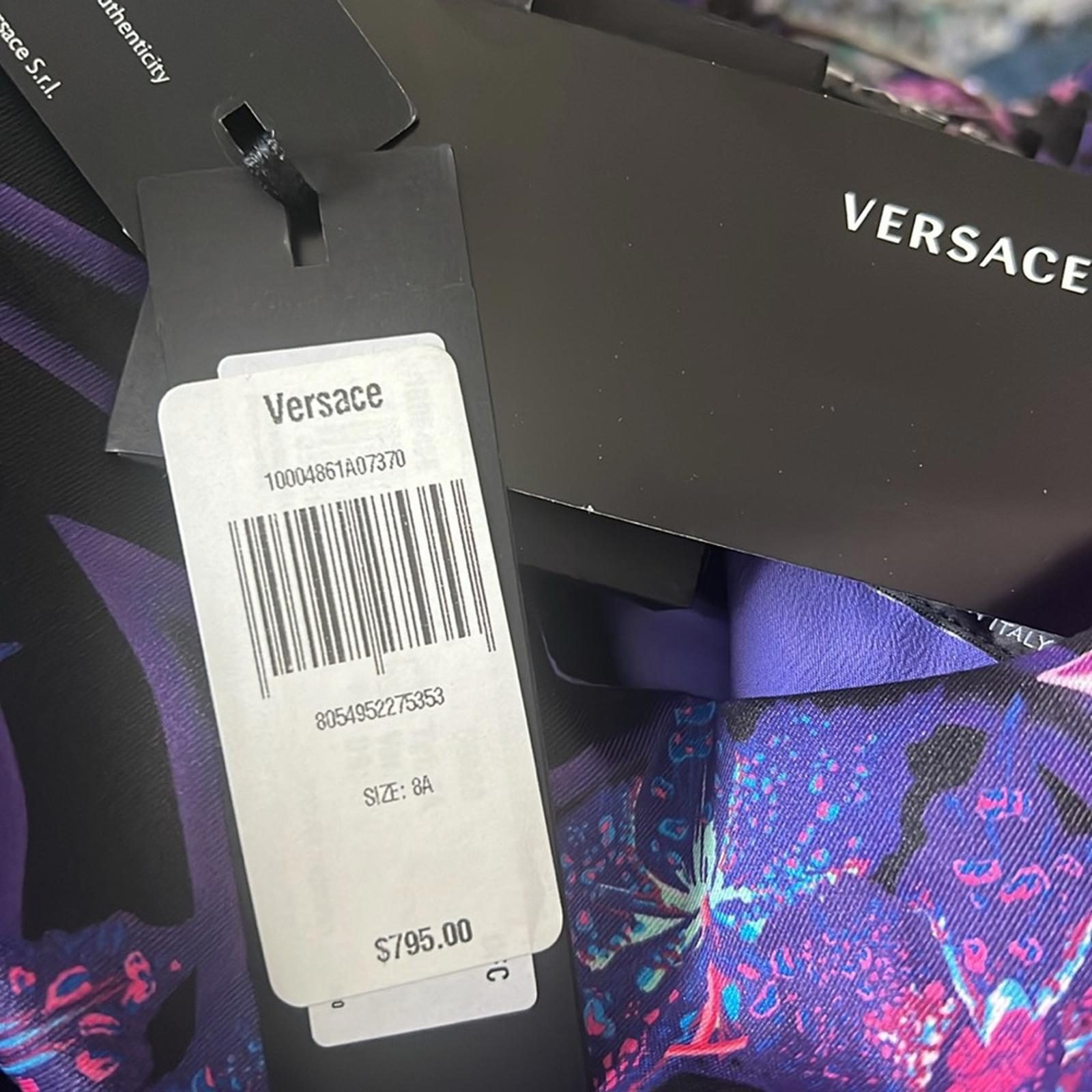 VERSACE Orchid Barocco Kids Pleated Dress, Size 8A New w/Tag $795 - SOLD OUT!