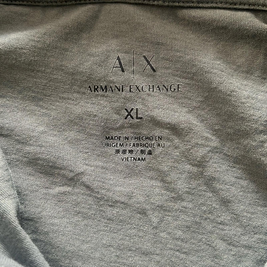 AX Armani Exchange Zipper Logo Polo Shirt in Olive Green, Size XL EXCELLENT!