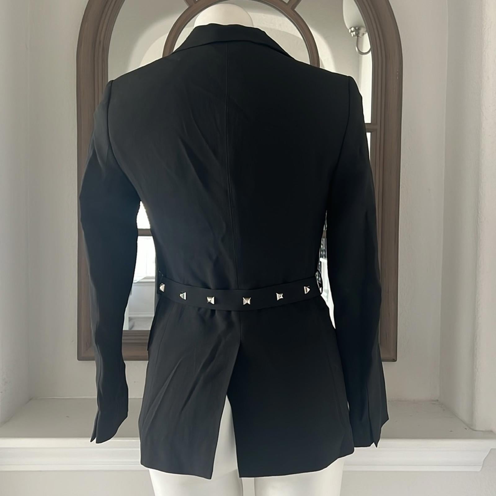 BOSS Jiriva Belted Jacket in Black, Size EU32 | US0 New w/Tag $645 SOLD OUT!