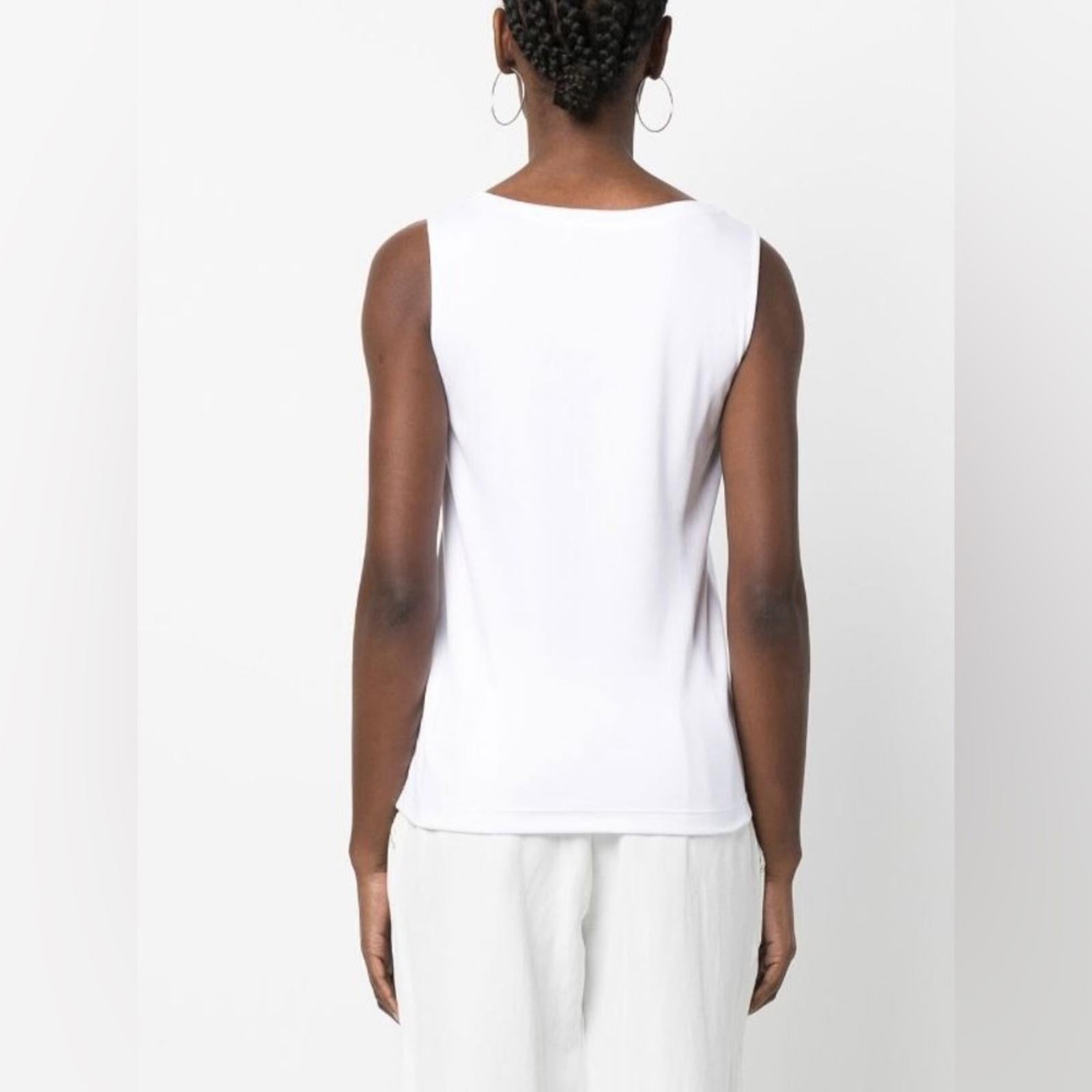 Fabiana Filippi Ball-Chain Trim Tank Top in White, Size XS New w/Tag