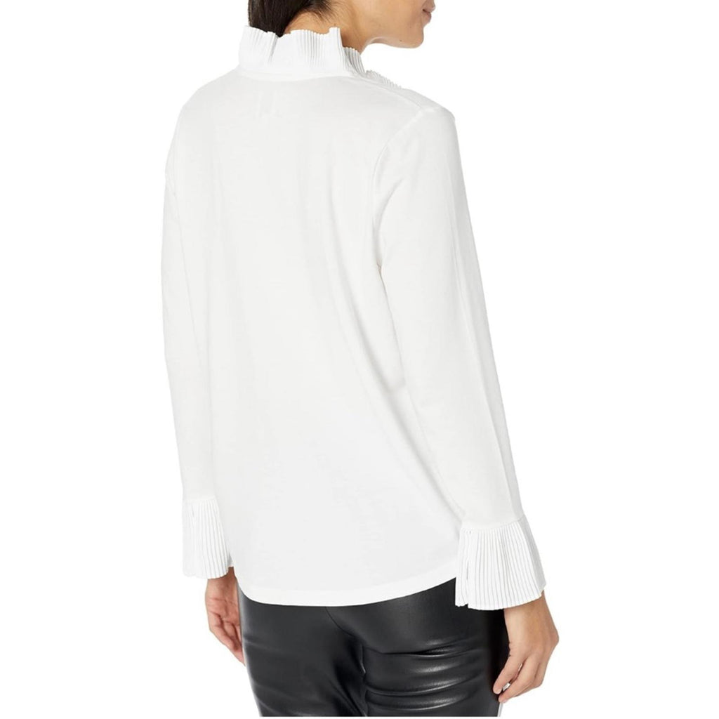 Nic+Zoe Ruffled Up Top Blouse, White, Size XL New w/Tag