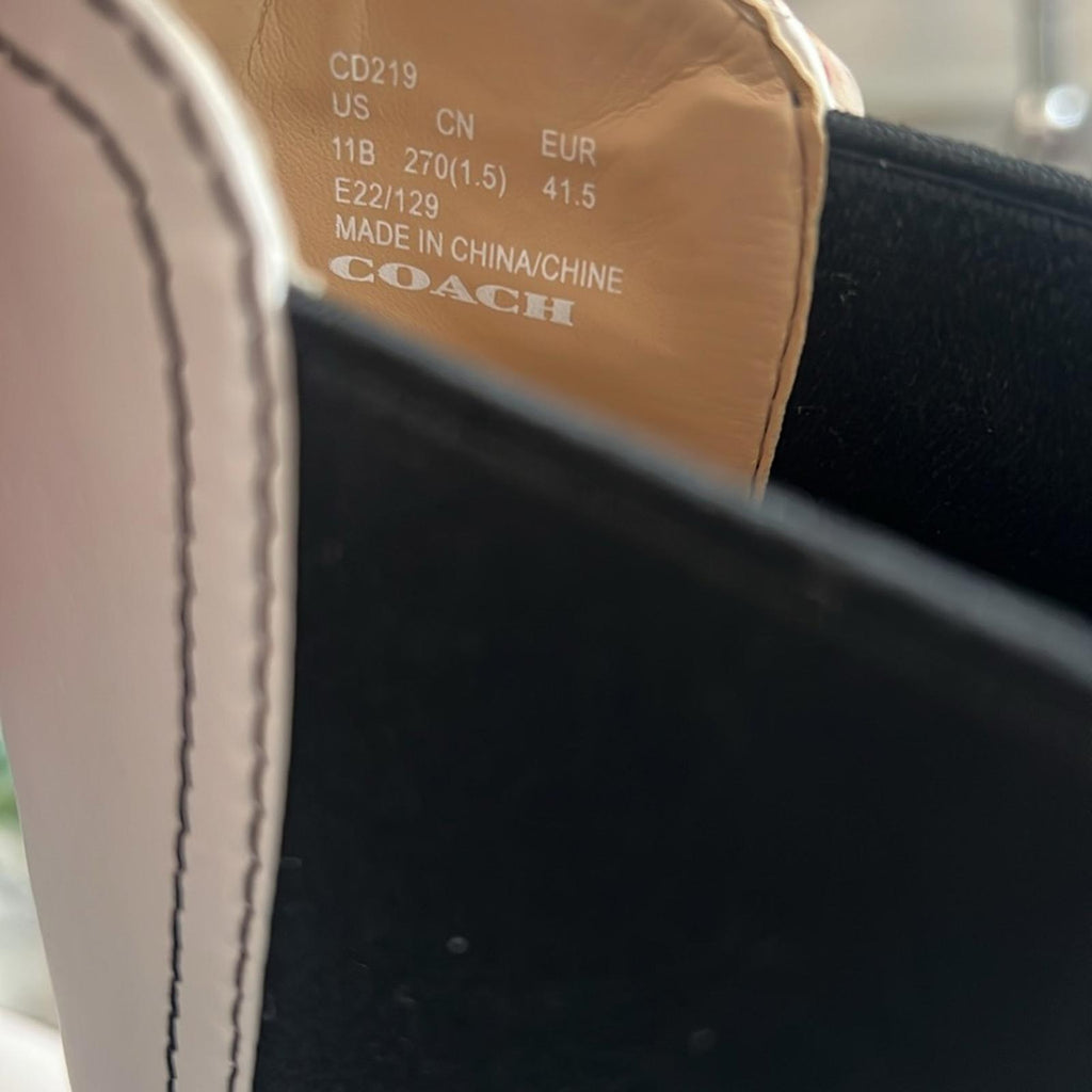 Coach Alexa Leather Bootie in Chalk/Black, Size 11 New in Box