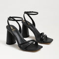 Sam Edelman Kia Block Heel Sandal Black Patent New in Box, Retail $140