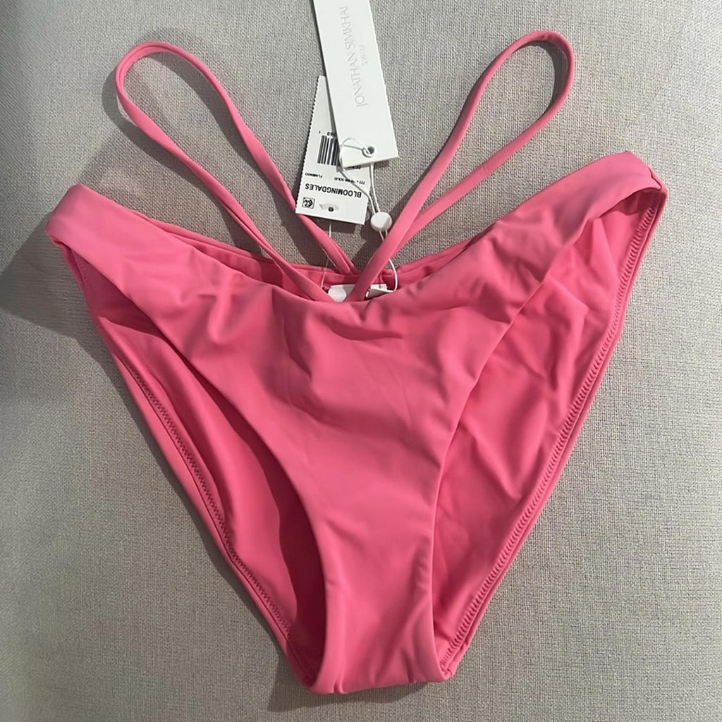 Jonathan Simkhai Emmalynn Bikini Bottom in Pink, Size M NEW w/Tag
