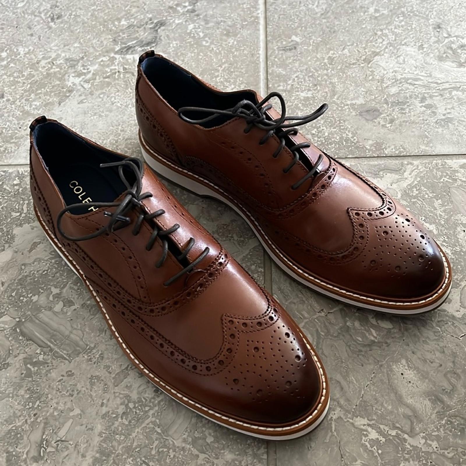 Cole Haan Morris Wingtip Oxford w/Premium Leather British Tan Size 10 NEW