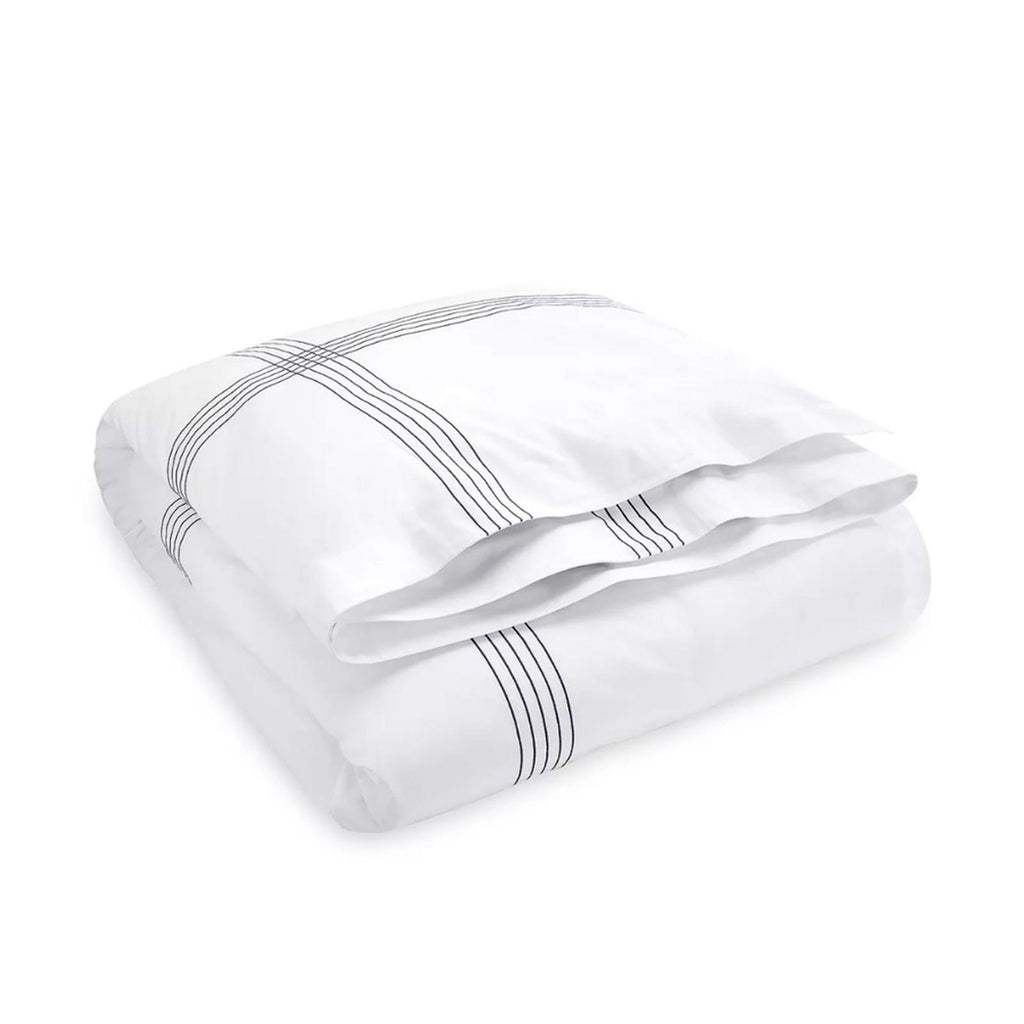 Ralph Lauren Organic Handkerchief Duvet Cover, Queen, White/Blue New w/Tag $500