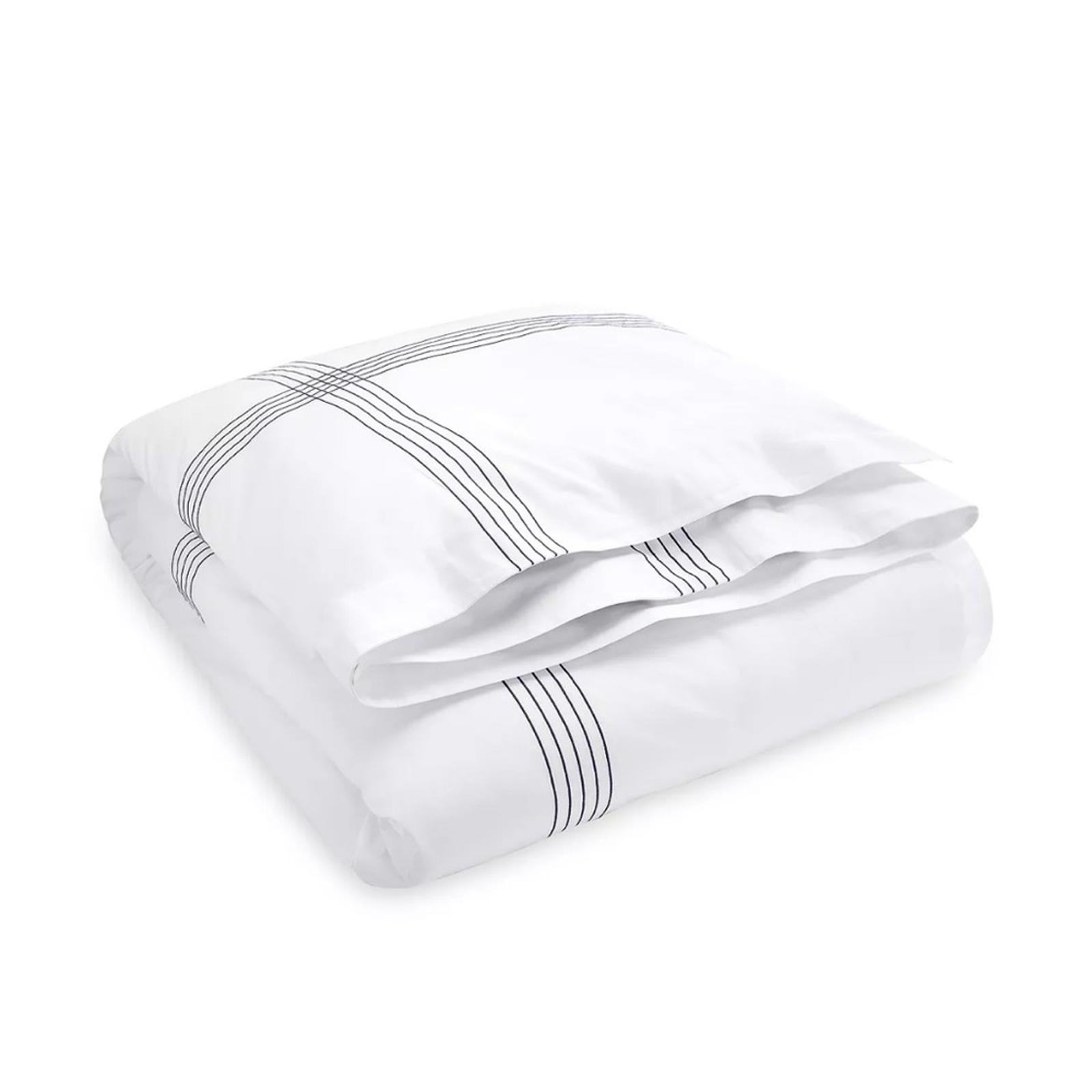 Ralph Lauren Organic Handkerchief Duvet Cover, Queen, White/Blue New w/Tag $500