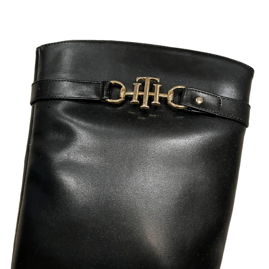 Tommy Hilfiger Inezy Riding Boots, Black Size 8.5 in Original Box Retail $149.50