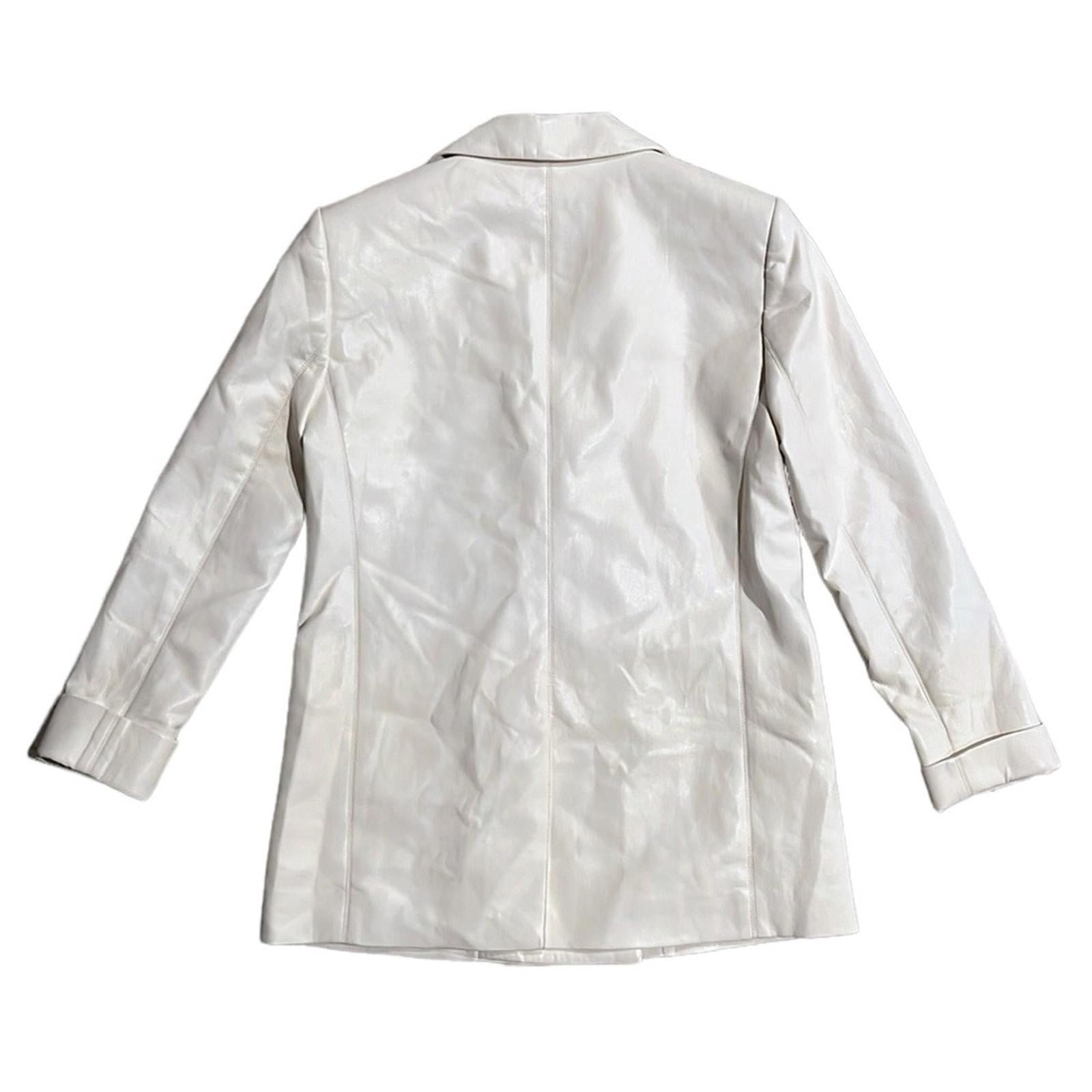 Alice+Olivia Warm One-Button Faux Leather Blazer, Size 4 New w/Tag $495 SOLD OUT