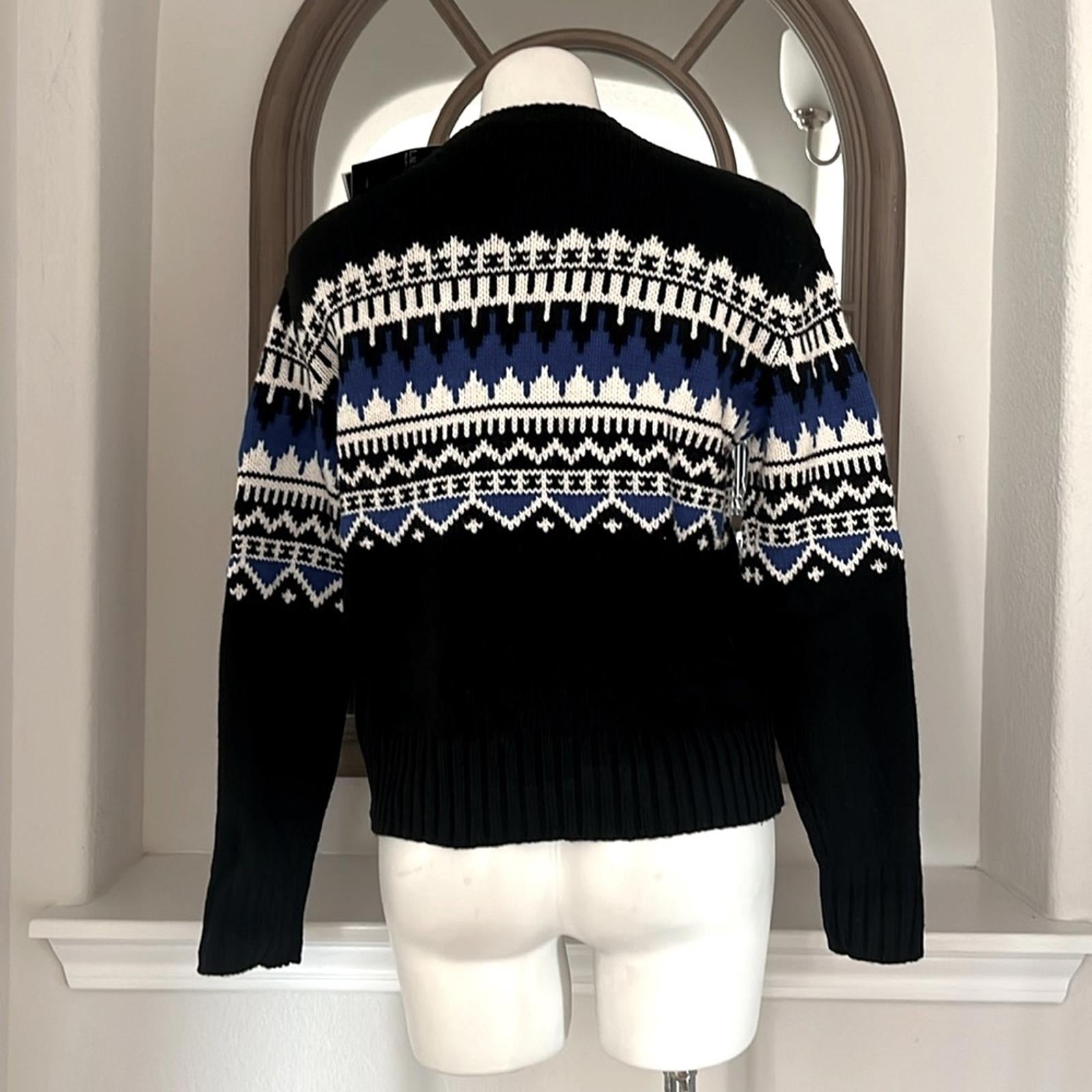 Lauren Ralph Lauren Fair Isle Wool-Blend Crewneck Sweater, Size S New w/Tag $225