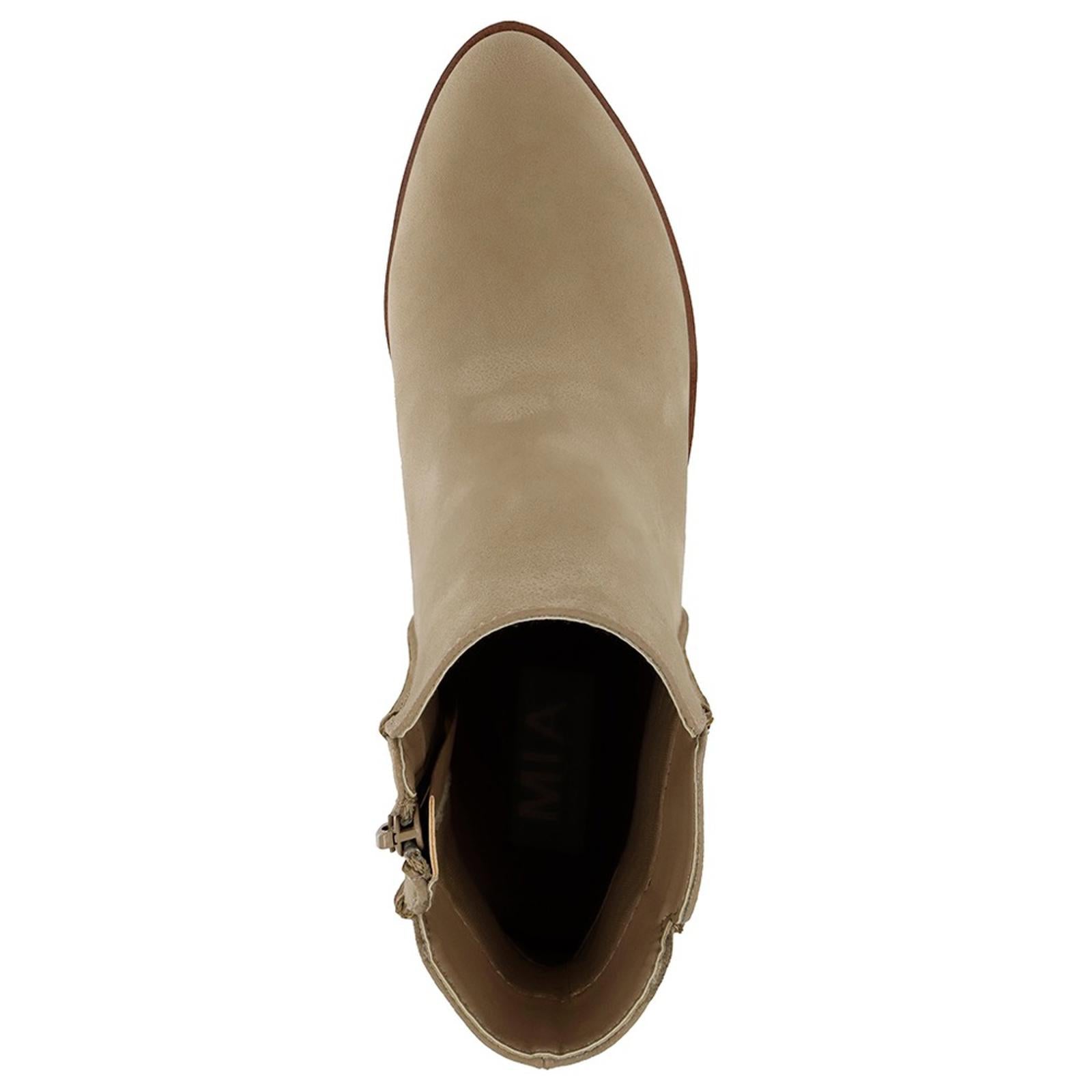 MIA Charlize Lolo Western Ankle Booties in Stone/Tan, NWT, Size 7