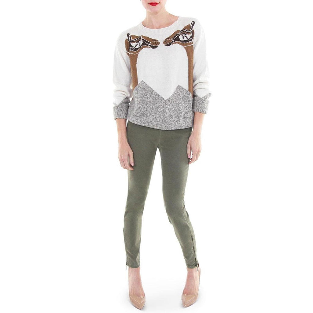 Mara Hoffmann Pullover in Oatmeal Crewneck Sweater Size S Retail $336 (SOLD OUT)