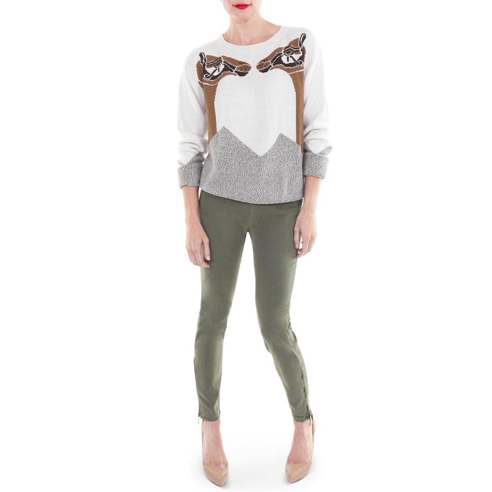 Mara Hoffmann Pullover in Oatmeal Crewneck Sweater Size S Retail $336 (SOLD OUT)