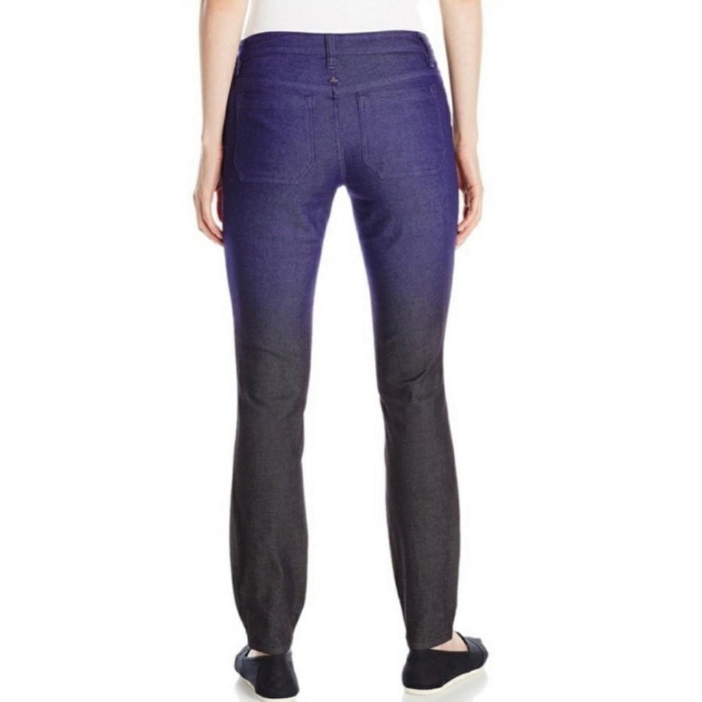 Prana Jett Pant Indigo Low Rise Fitted Ombre Jeans, Size 4/27