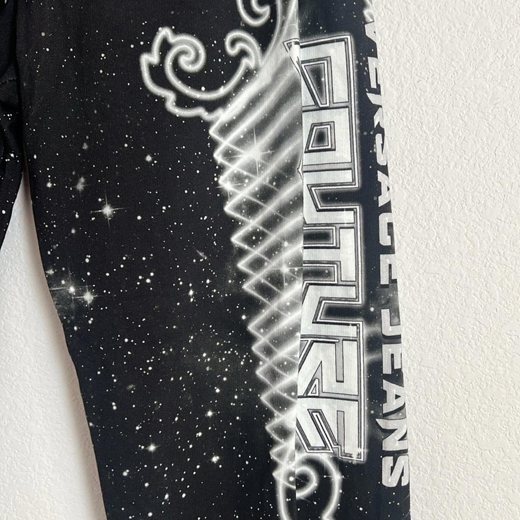 Versace Jeans Couture Felpa Panel Galaxy Sweatpants in Black/White, NWT, Size L