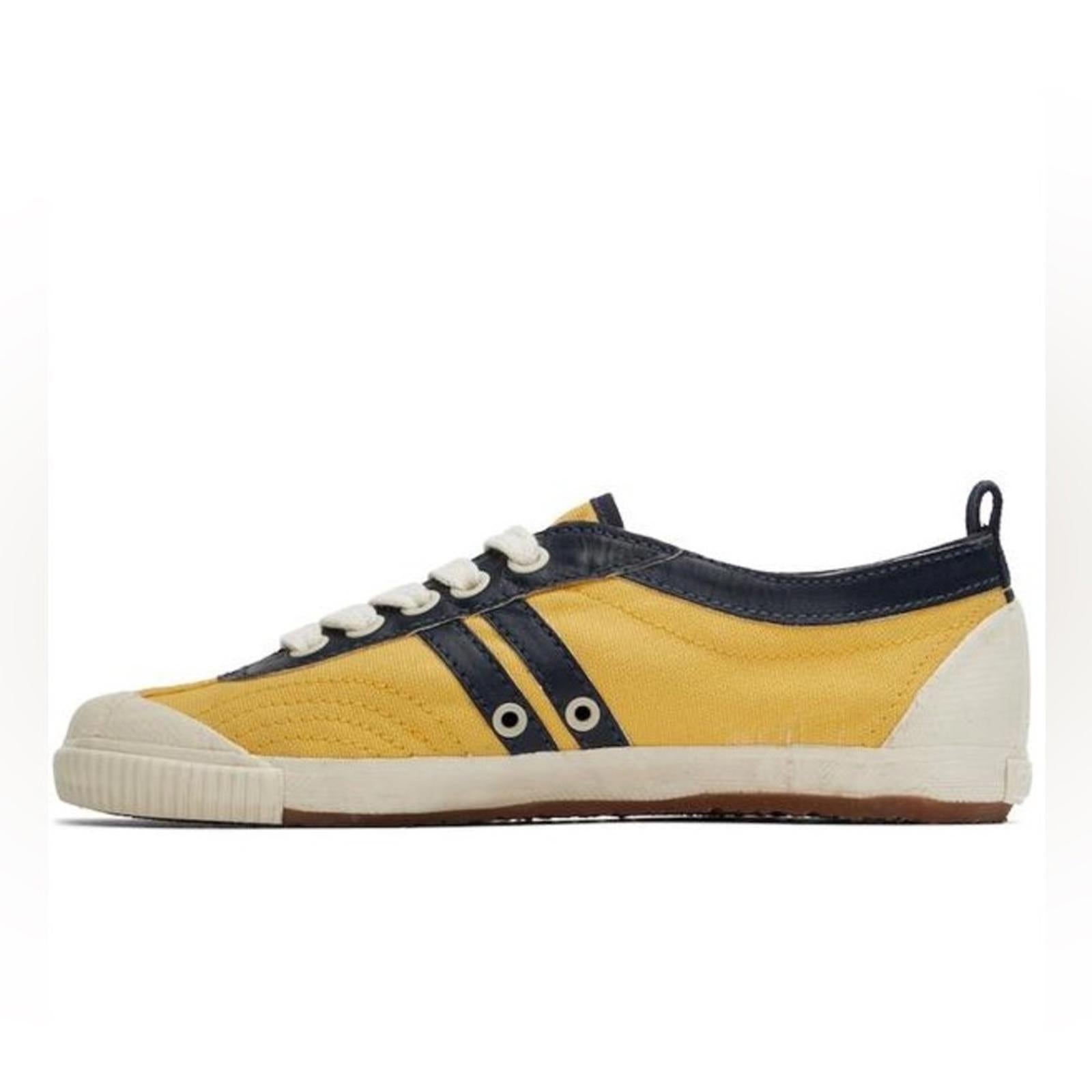 RE/DONE 90s Low-Top Sneakers, Yellow & Navy Size 41 New in Box Retail $250