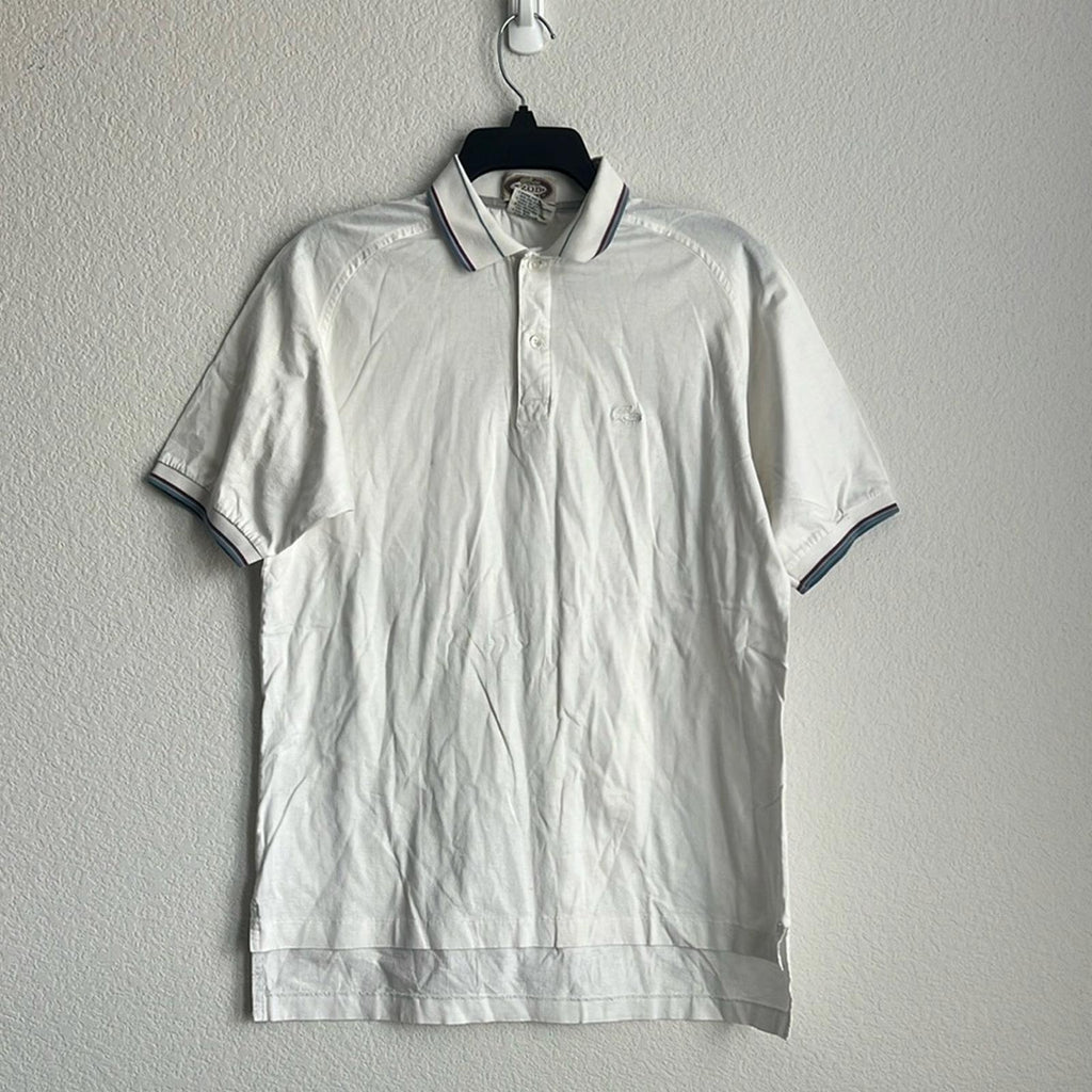 Lacoste x Izod Men’s Cotton Polo Shirt in White, Size L EXCELLENT!