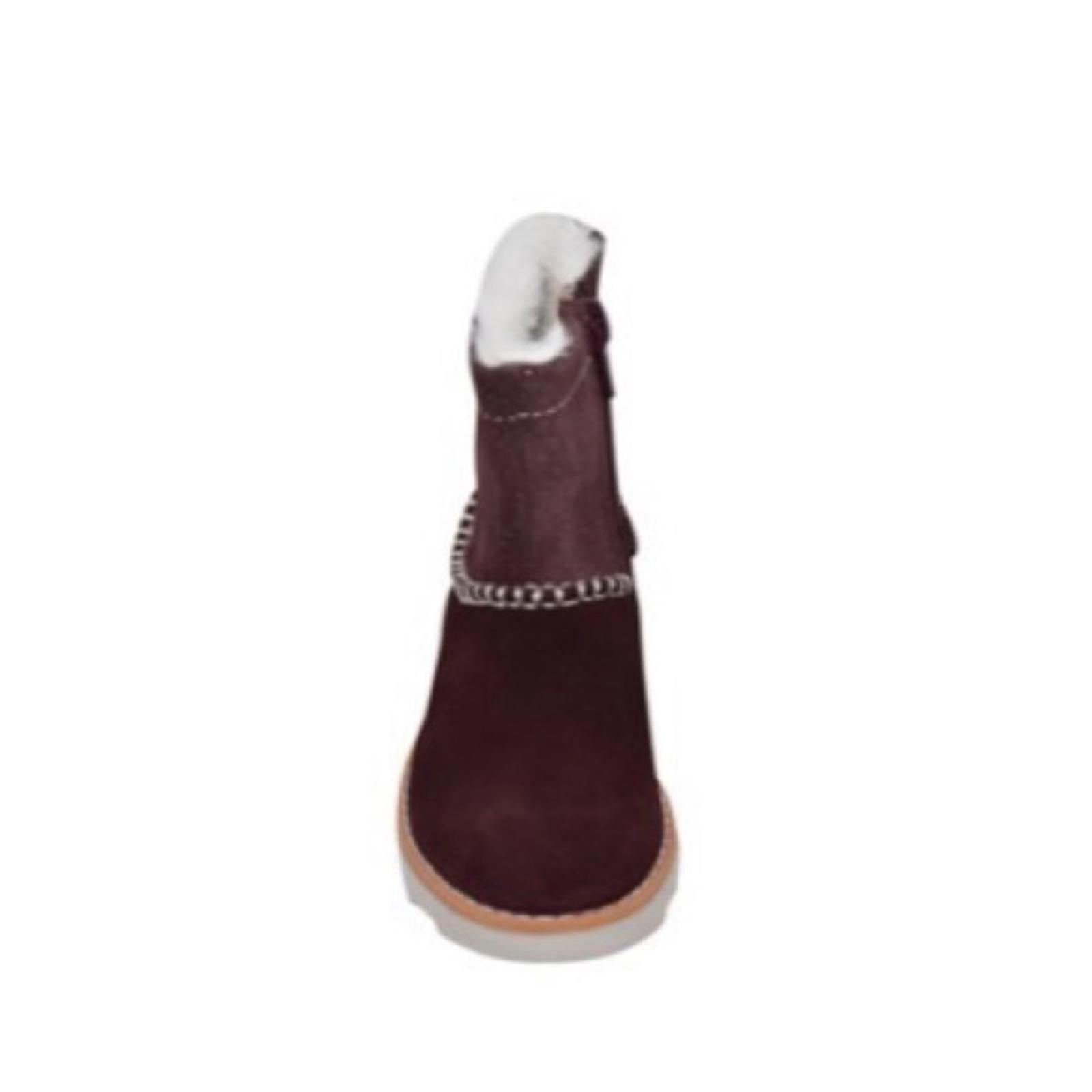 NEW Clark’s Crown Piper Burgundy Suede Leather Boots, Size UK 4.5F, US 5M £42