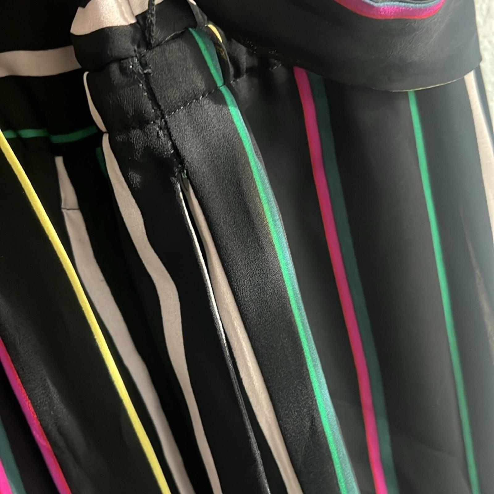 Vince Camuto Striped Jumpsuit in Black Multi, Size XL