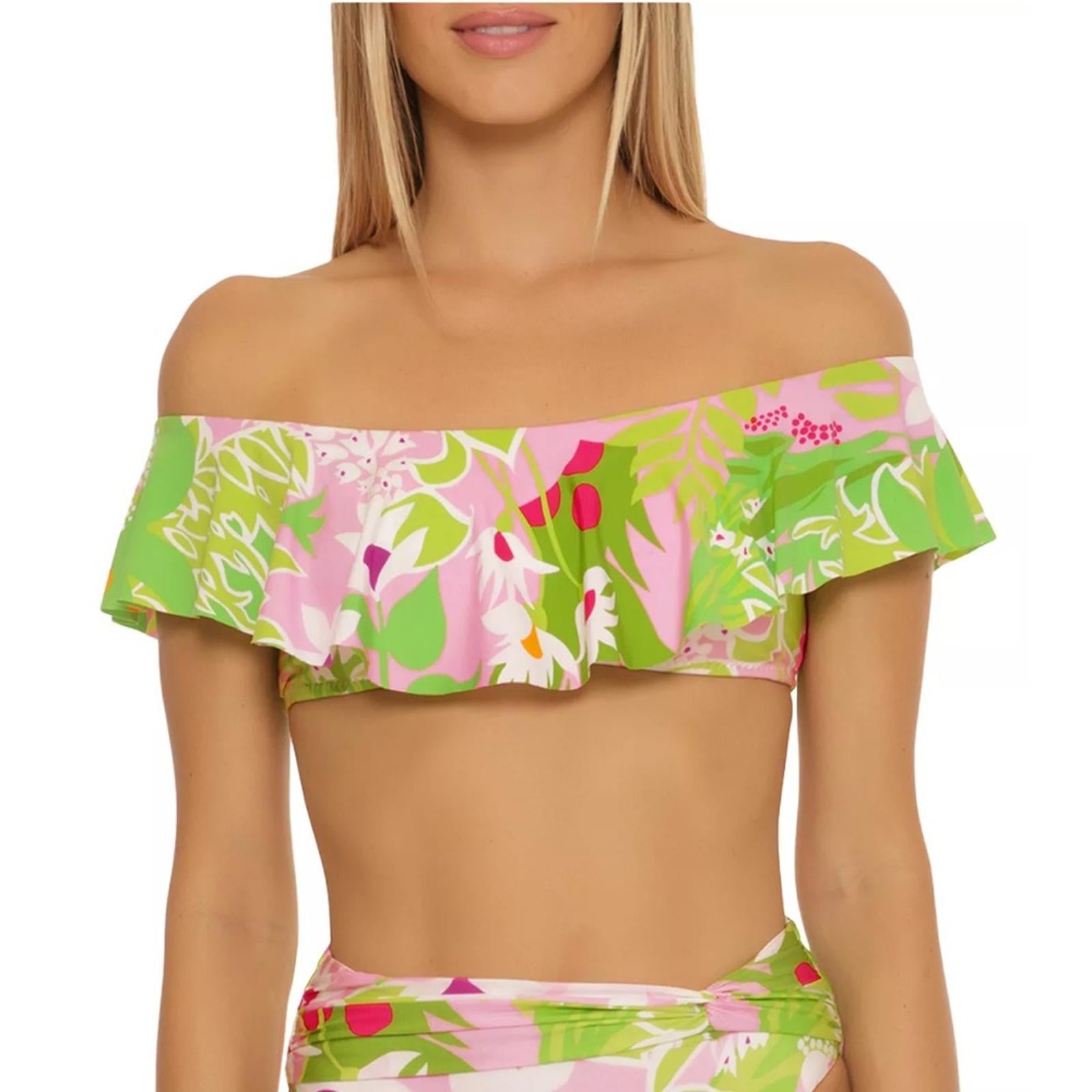 NEW Trina Turk La Palma Bandeau Bikini Top, Size 8 New w/Tag Retail $92