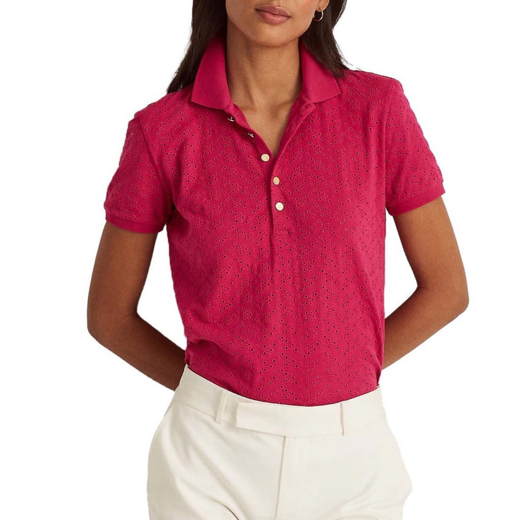 Lauren Ralph Lauren Pink Embroidered Polo Shirt, Size 3X, New with Tag