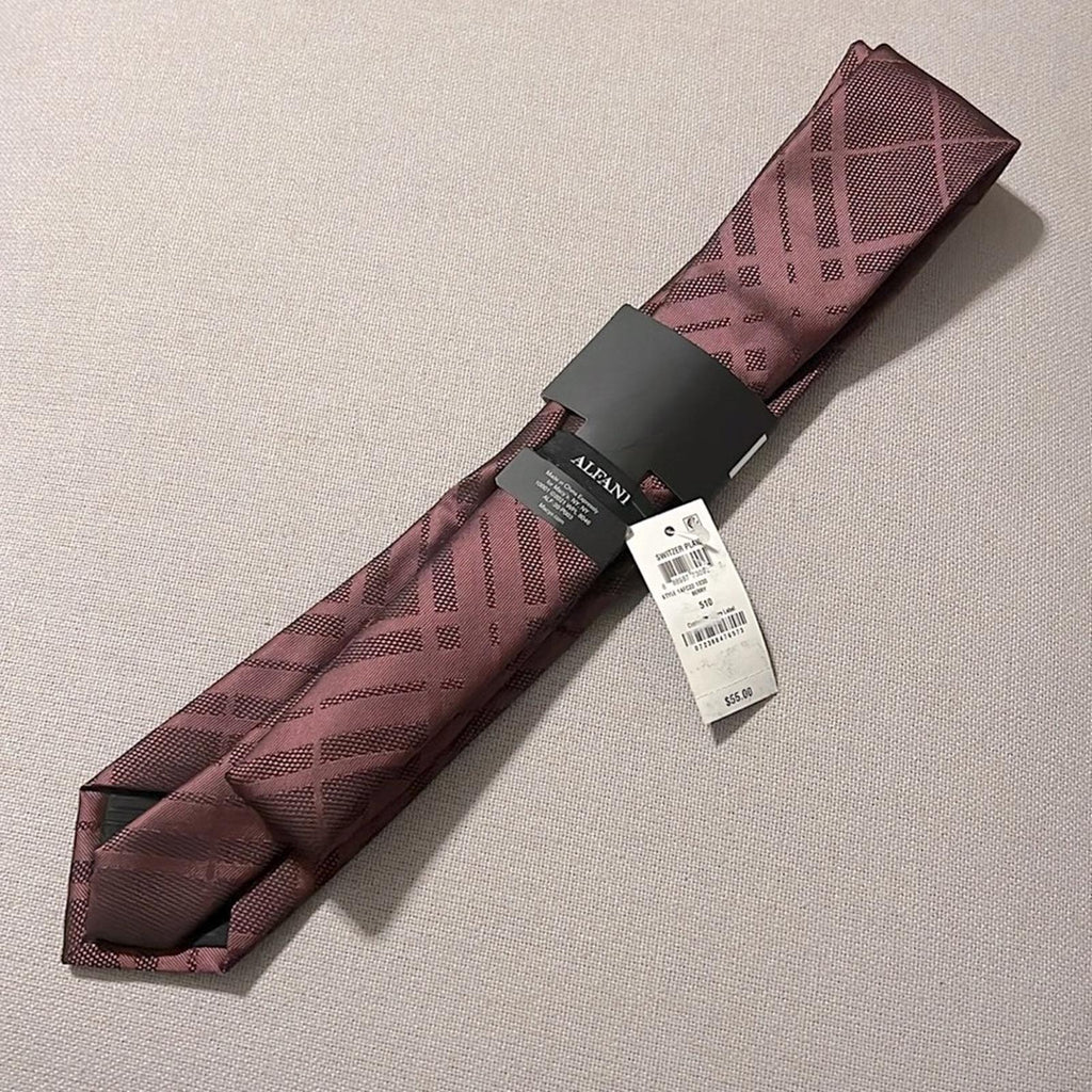 ALFATECH Stain Resistant Switzer Plaid Neck Tie, Style 1AFC22-1030 New with Tag