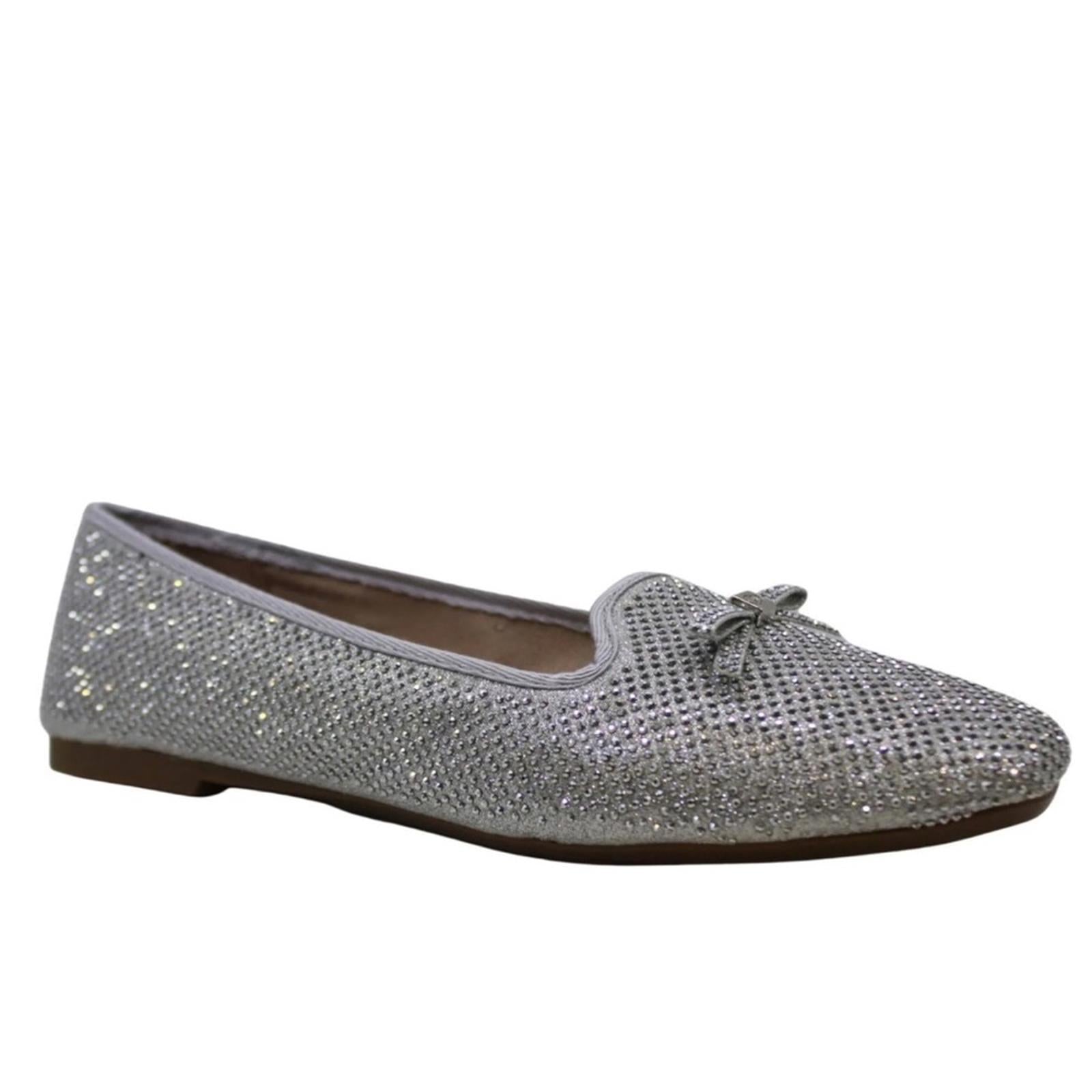 NEW Charter Club Kimii Evening Deconstructed Loafers, Pweter Bling Size 8M