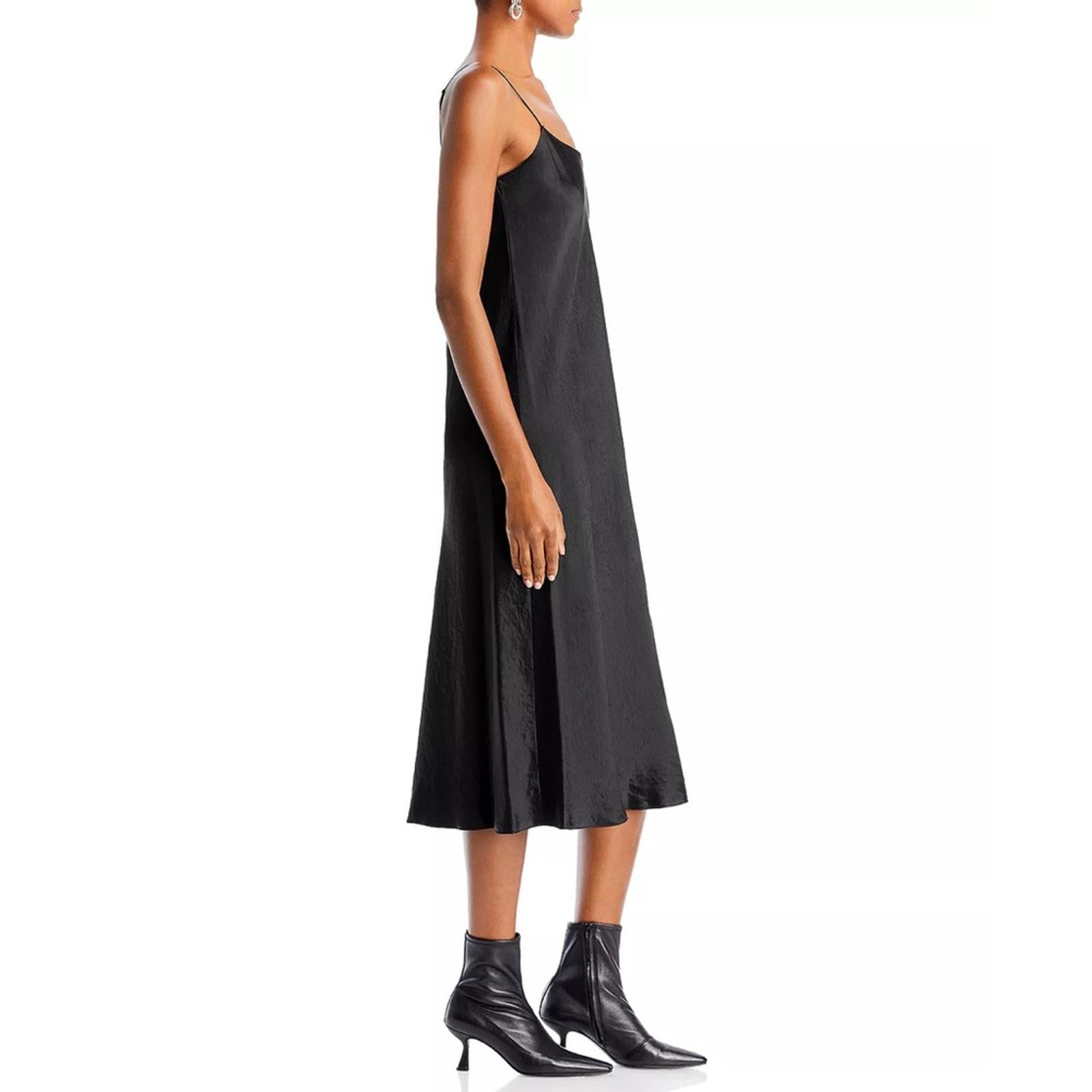VINCE Satin Slip Dress in Black, Size S New w/Tag Retail $325