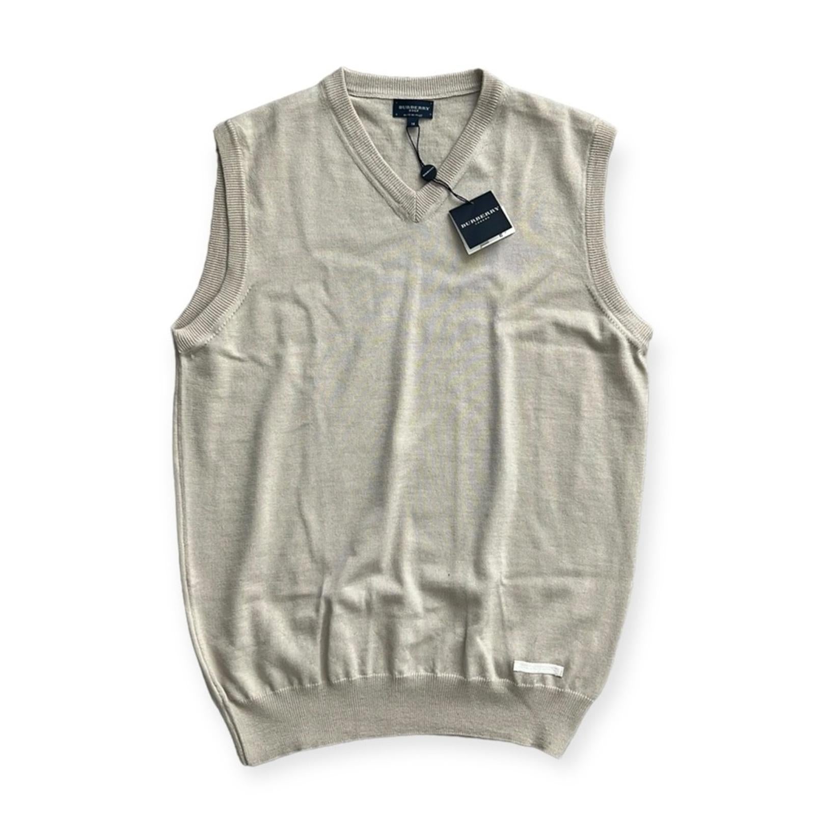 NEW Burberry Golf Merino Wool Vest, Size M New w/Tag