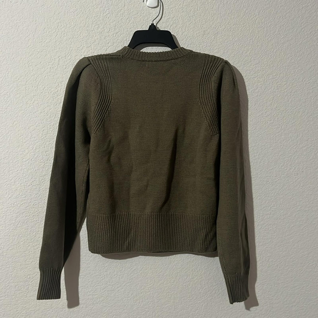 Joie Iena Pointelle Knit Sweater in Stone Grey, Size XS NEW w/Tag $328