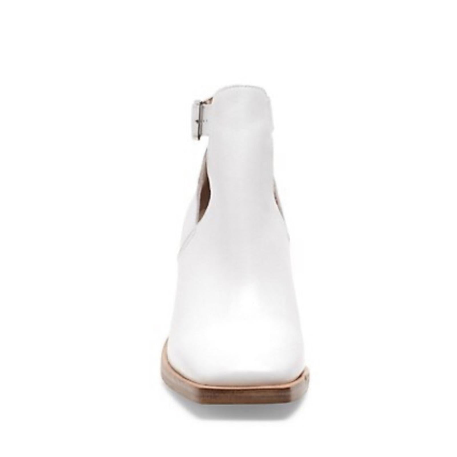 Free People Brady Buckle Booties in White, Size 38.5, New in Box